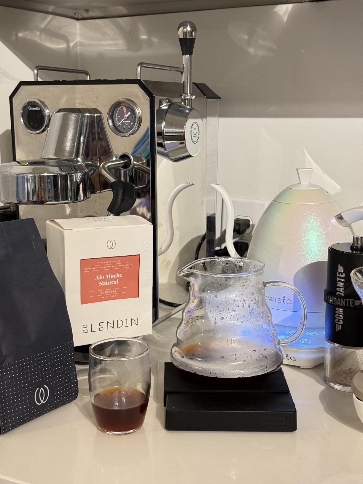 Comandante C40 MK4 Nitro Blade Liquid Amber/Stainless Steel Coffee Grinder, Silver/Brown customer photo 1