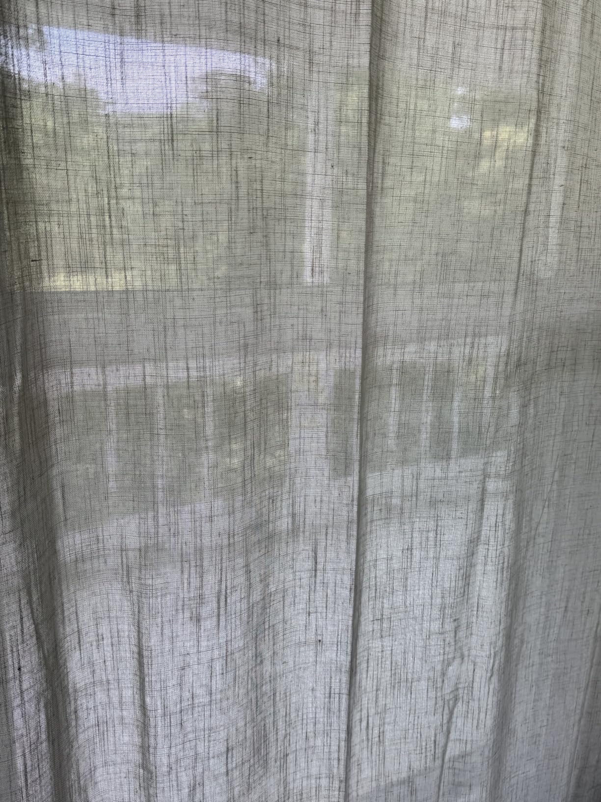 Natural Linen Back Tab Curtains 84 Inch Length for Living Room 2 Panel Pocket Drape Light Filtering Semi Sheer Neutral Country Rustic Farmhouse Boho Curtain Bedroom Muslin Look Ivory Cream Colored customer photo 2
