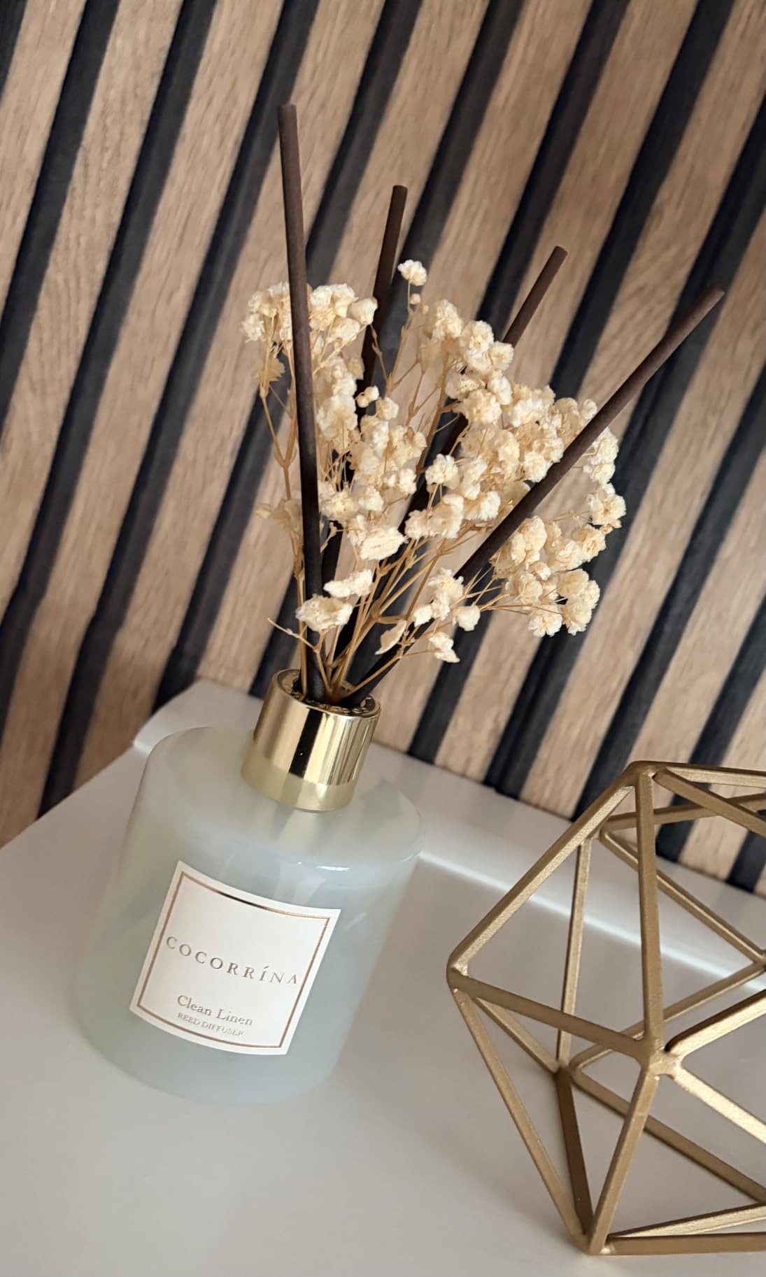 Cocorrína Reed Diffuser Set, Clean Linen 6.7 fl oz Scented Diffuser with Sticks Home Fragrance Reed Diffuser for Bathroom Shelf Decor customer photo 2