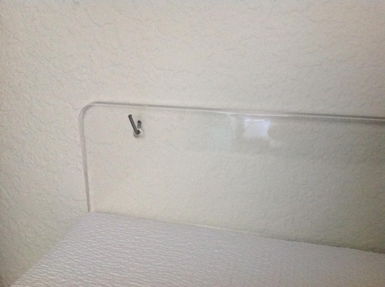 Sooyee Acrylic Shelves,8 Pack 15 Inch Floating Wall Mounted Shelves, Funko Pop Display Case,Invisible Kids Book Shelf,Picture Ledge Shelf Decor Accents,Bathroom Shelf,Clear customer photo 1