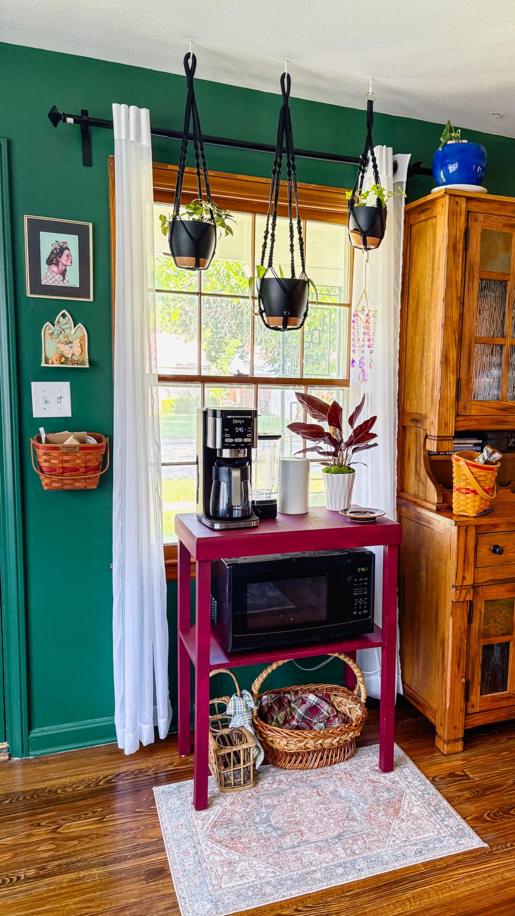 Bouqlife 3 Sets Hanging Planters for Indoor Plants with Self-Watering Hanging Pots and Macrame Plant Hangers, Outdoor Hanging Flower Pots with Drainage 3 Different Size for Home Patio Boho Decor customer photo 1