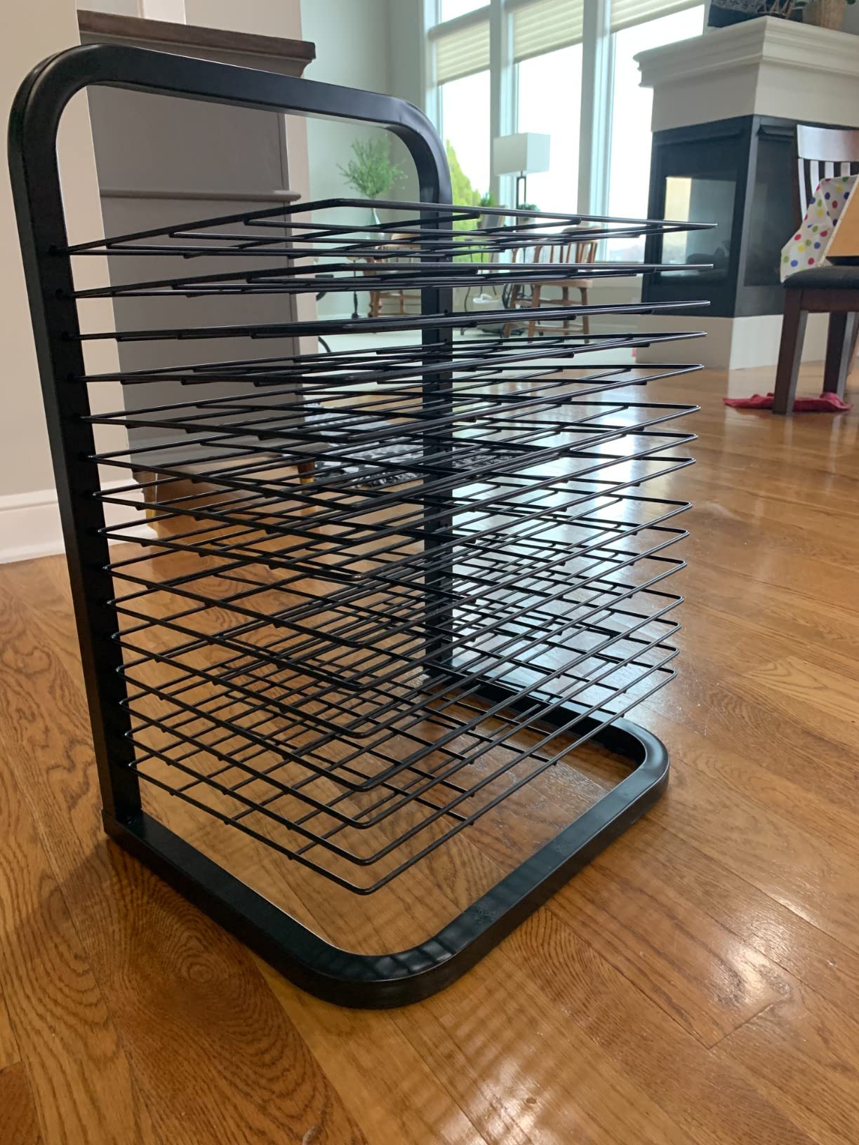 Art Drying Rack | Mobile Metal Art Storage Rack with Removable Shelves | Art Organizer for Kids, Art Studio and Tabletop Storage, Craft Room and Desktop (15 Shelves) customer photo 2