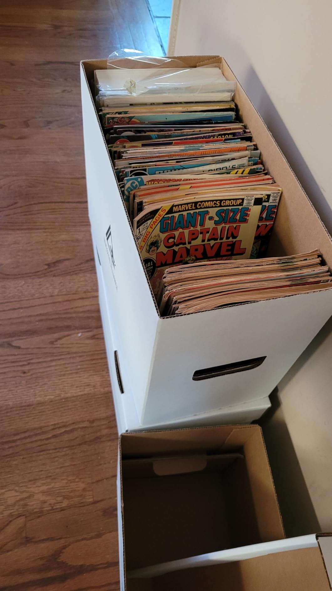 Invested Alliance Premium Short Comic Book Storage Box Organizer with Lid | Thick Cardboard Comic Storage Box For Collectibles Fits 150-175 Current/Silver Age, Heavy Duty & Stackable customer photo 1