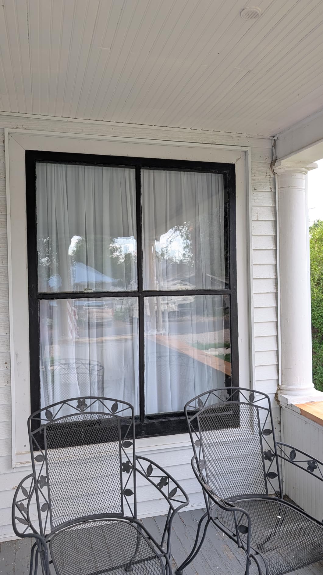 HOMEIDEAS Non-See-Through White Privacy Sheer Curtains 52 X 84 Inches Long 2 Panels Sheer Curtains Light Filtering Window Curtains Drapes for Bedroom Living Room customer photo 1