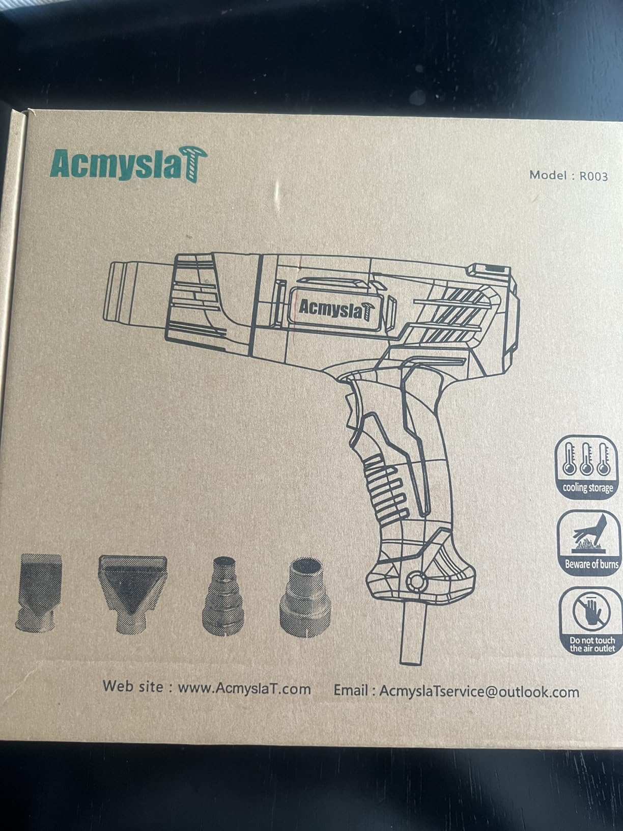 Heat Gun, Heavy Duty Hot Air Gun Kit Dual Temperature Settings 572°F-932°F (300°C-500°C), Overload Protection with 4 Nozzles for Crafts, Shrink Wrapping/Tubing, Paint Removing, Epoxy Resin customer photo 2