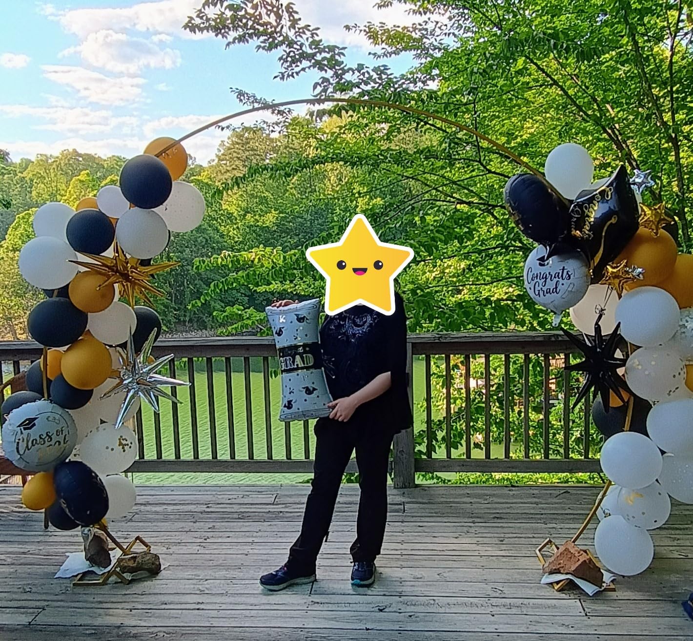 Round Backdrop Stand 8FT Gold Wedding Balloon Arch Stand, Metal Balloon Arch Circle Backdrop Stand for Birthday Party Wedding Bridal Shower customer photo 1