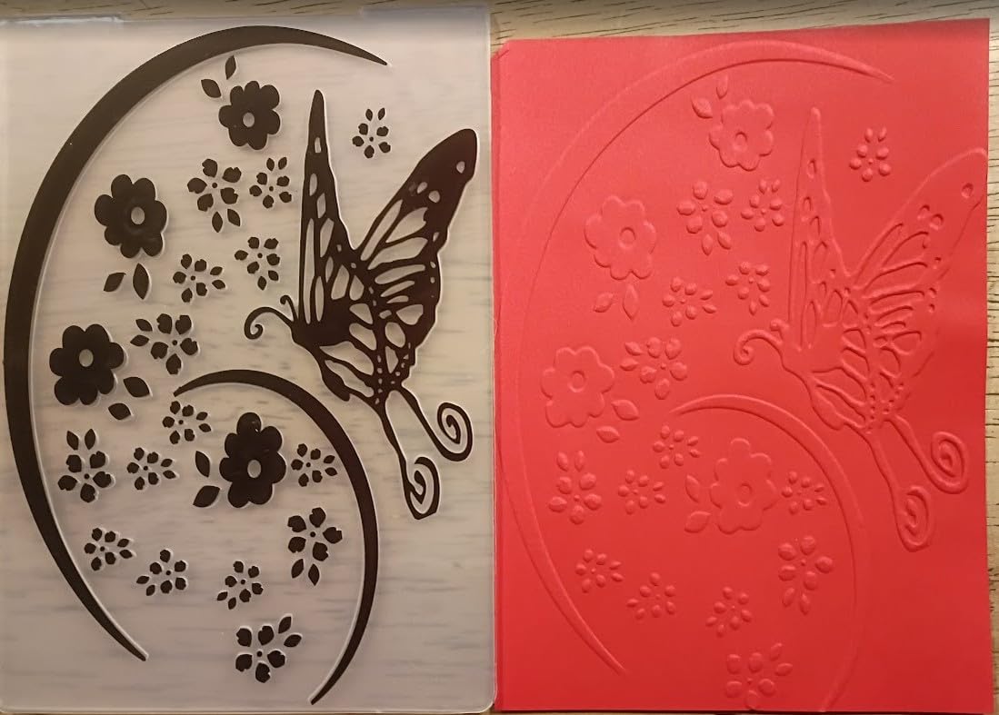 Mumufy 20 Pcs Embossing Folders for Card Making Embossing Stencil Template DIY Plastic Paper Card Decorating Mold for Scrapbook Photo Album DIY Craft, 5.8 x 3.9 Inch (Vintage) customer photo 2