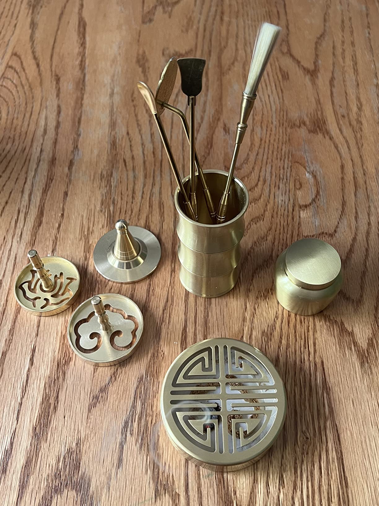 12 Pcs Incense Burner Kit, Brass Incense Making Kit, Incense Seal Mold Incense Cone Tower Mold Incense Holder for Yoga Meditation Home Fragrance customer photo 1