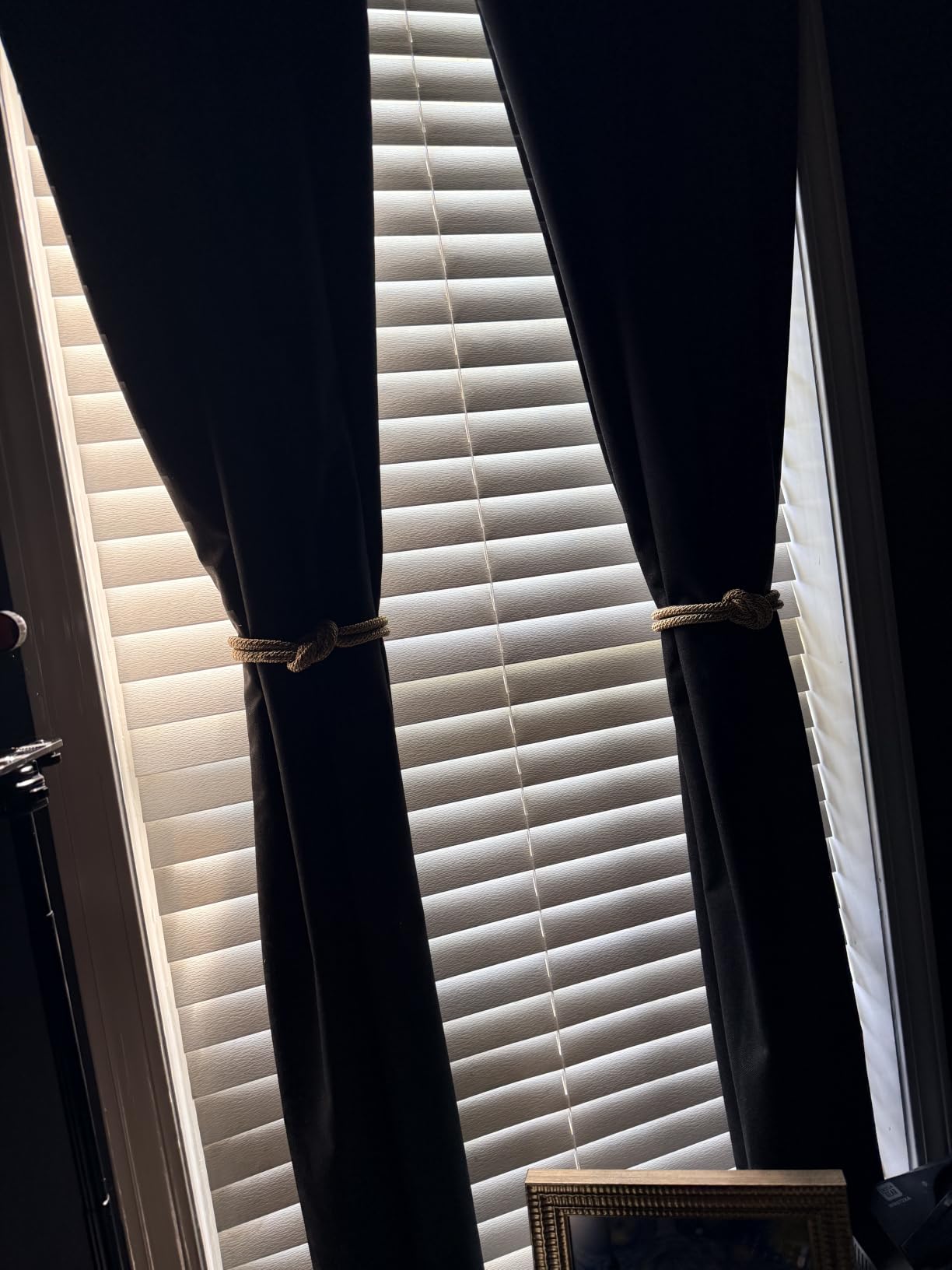 Joydeco 100% Blackout Curtains for Bedroom - Nature Linen 84 Inch Long Light Blocking 2 Panels Set, Rod Pocket & Back Tabs Living Room Drapes, Thermal Insulated Room Darkening Window Curtains customer photo 1