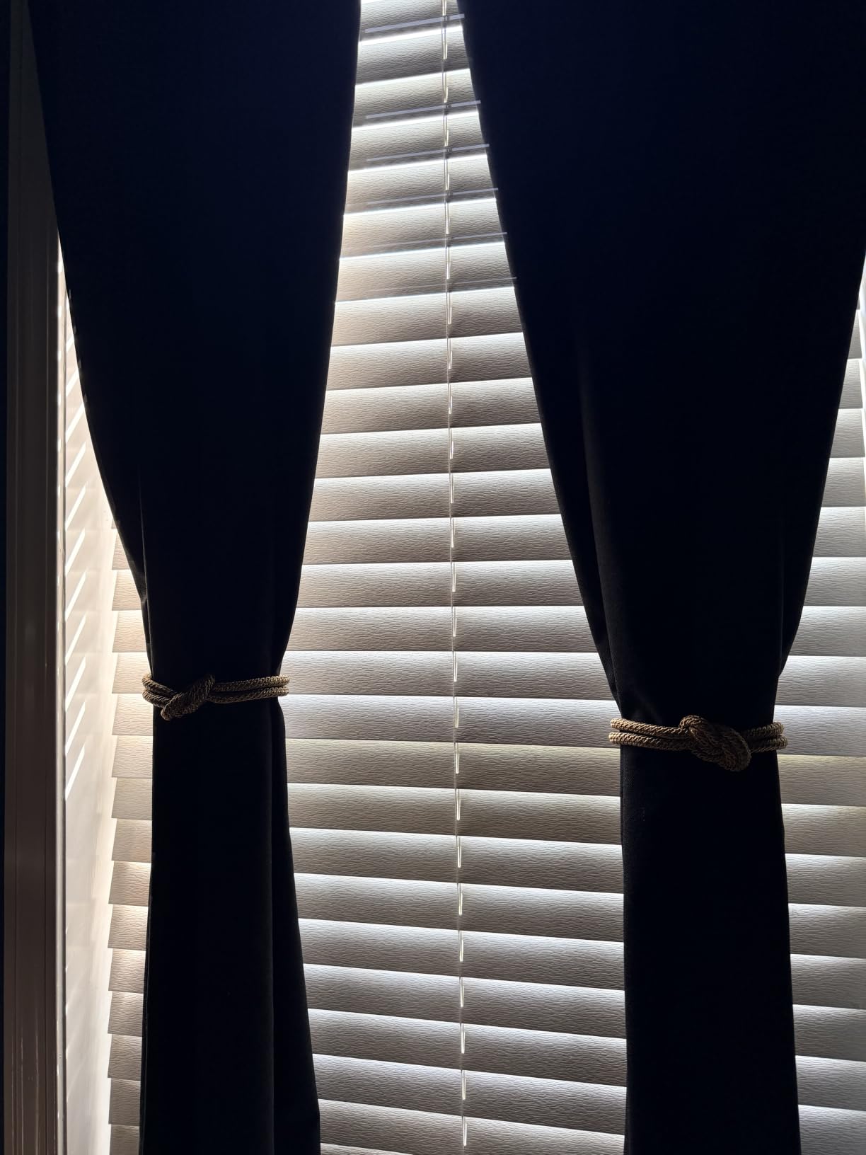 Joydeco 100% Blackout Curtains for Bedroom - Nature Linen 84 Inch Long Light Blocking 2 Panels Set, Rod Pocket & Back Tabs Living Room Drapes, Thermal Insulated Room Darkening Window Curtains customer photo 2