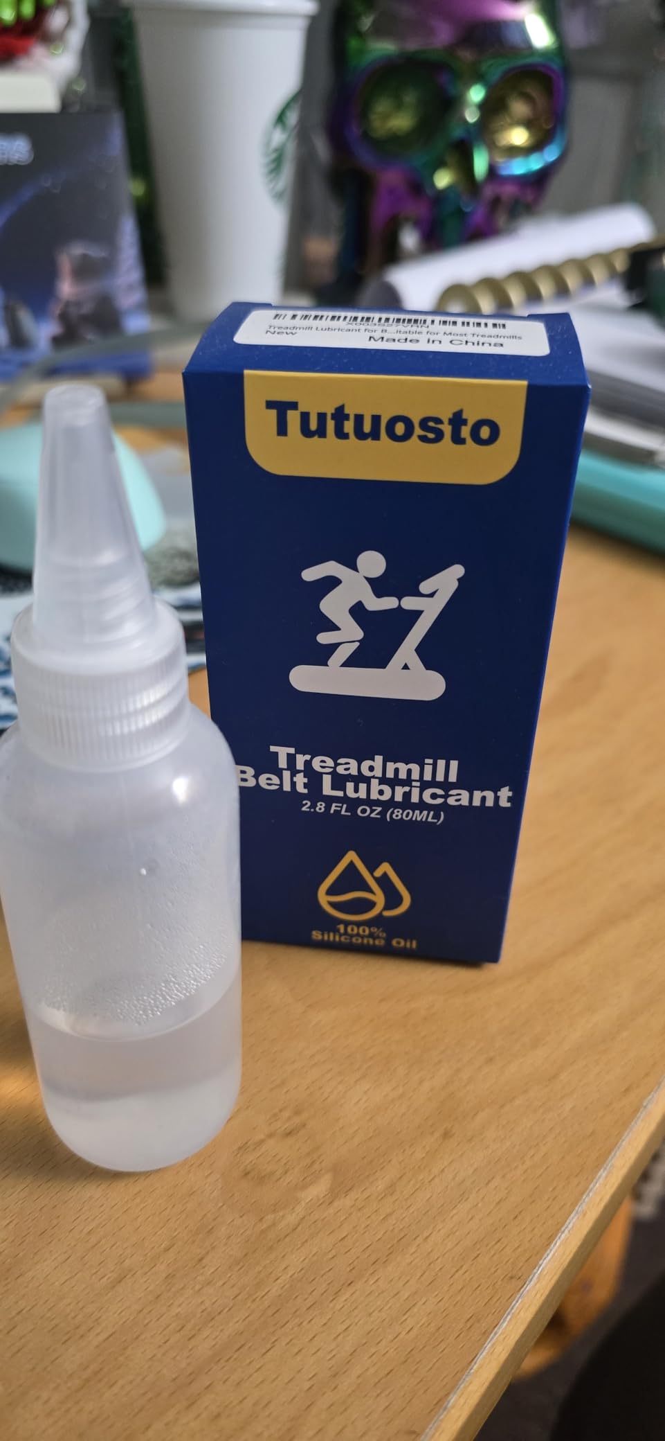 Treadmill Lubricant for Belt, 100% Silicone Treadmill Oil Kit | Walking Pad Oil and Silicone Lubricant Kit for Treadmill Belt Maintenance with Applicator Tube, Viscosity 500CS customer photo 1