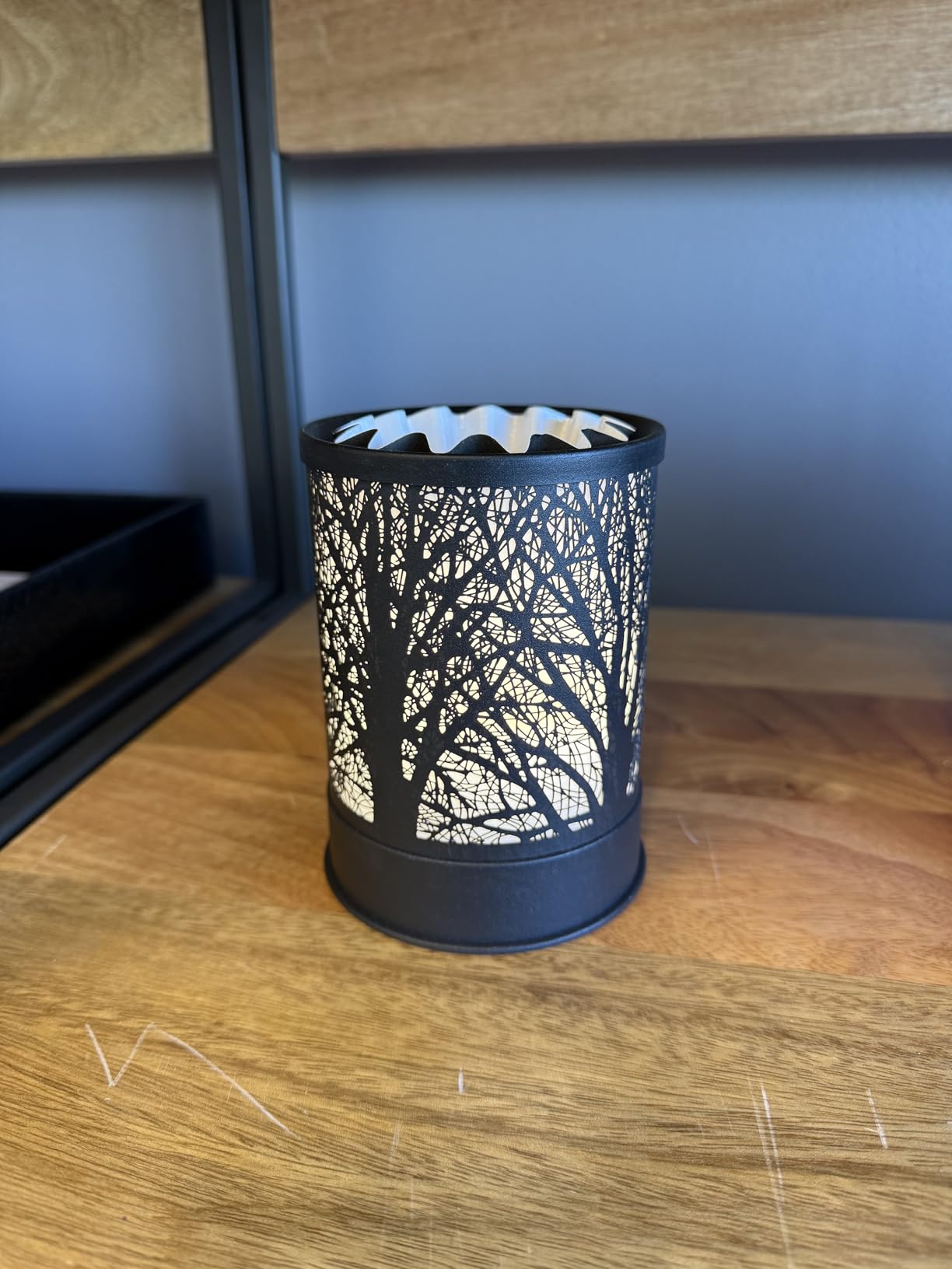 Nawaza Wax Melts Warmer Scented Metal 2-in-1 Electric LED Burner Black Tree - Wax Melter, Aromatherapy Essential Oil Diffuser, Home Office Bedroom Decor, Christmas Gift for Women customer photo 1