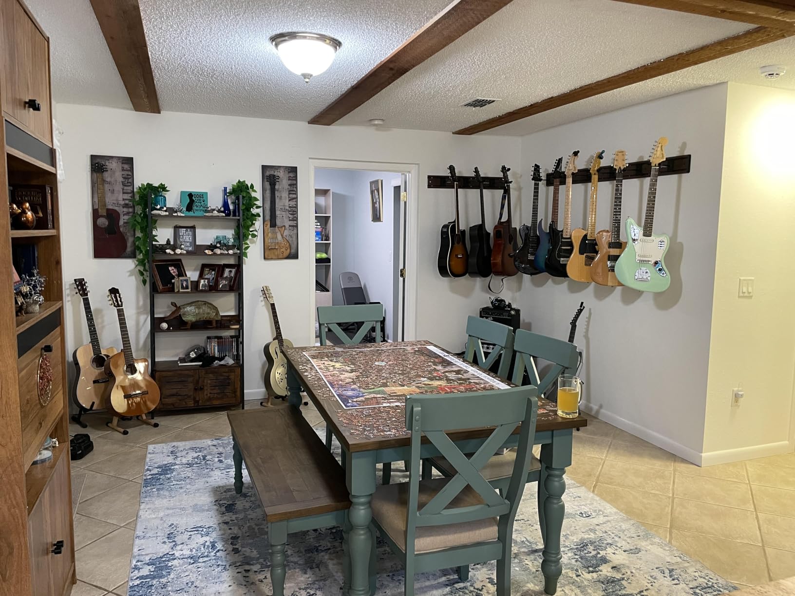 STRICH Guitar Wall Mount Hangers for Multiple Guitars, Holds 8 Guitars, Strong Aluminum Metal Guitar Stand Rack Bass Holder, Adjustable Instruments Display Set, SMH-08A customer photo 2
