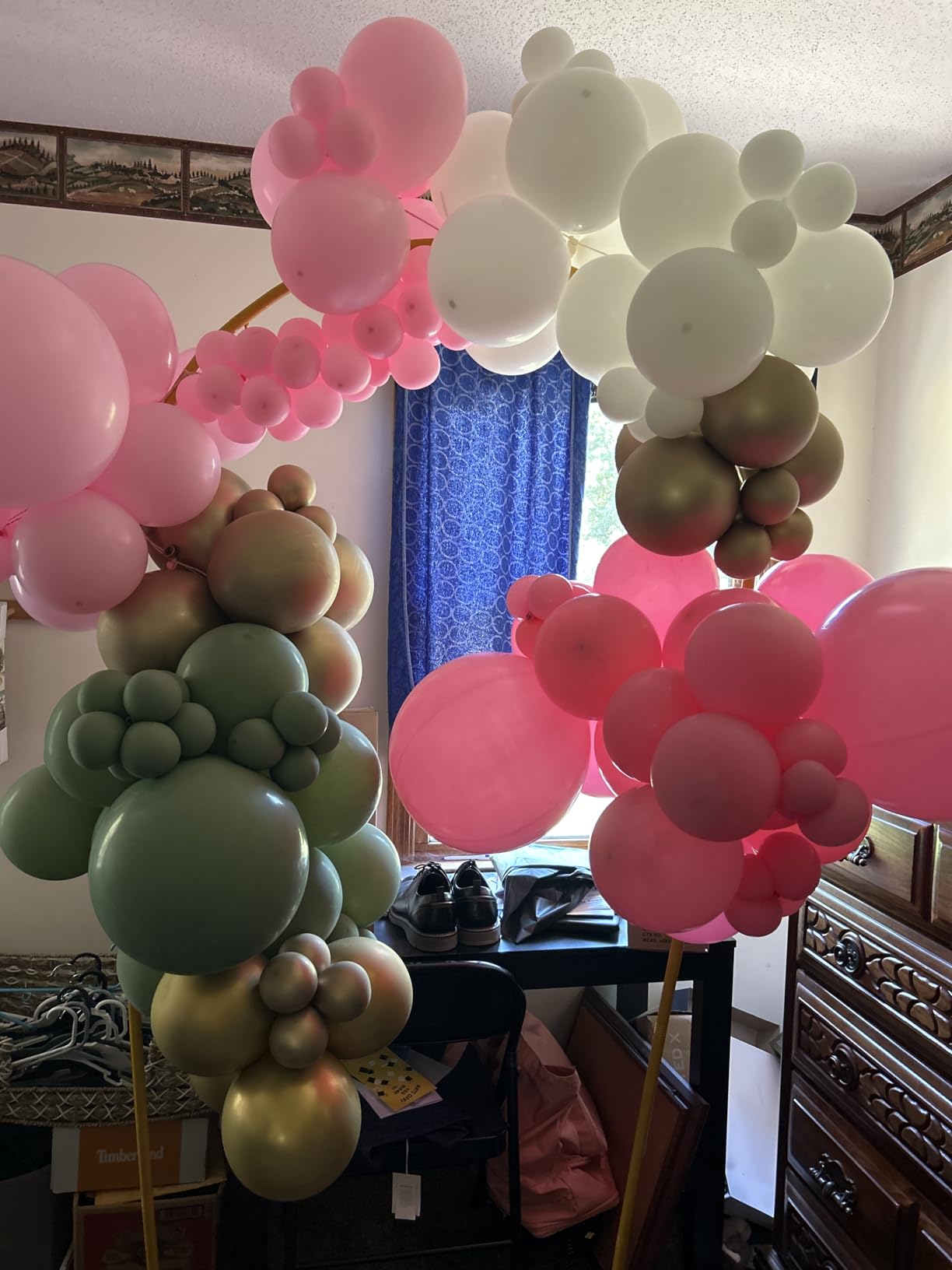 Vincidern 6.6 FT Wedding Arch Backdrop Stand for Party, Balloon Arch Stand, Wedding Arches for Ceremony, Metal Arch Backdrop Stand for Baby Showers, Birthday Party customer photo 2