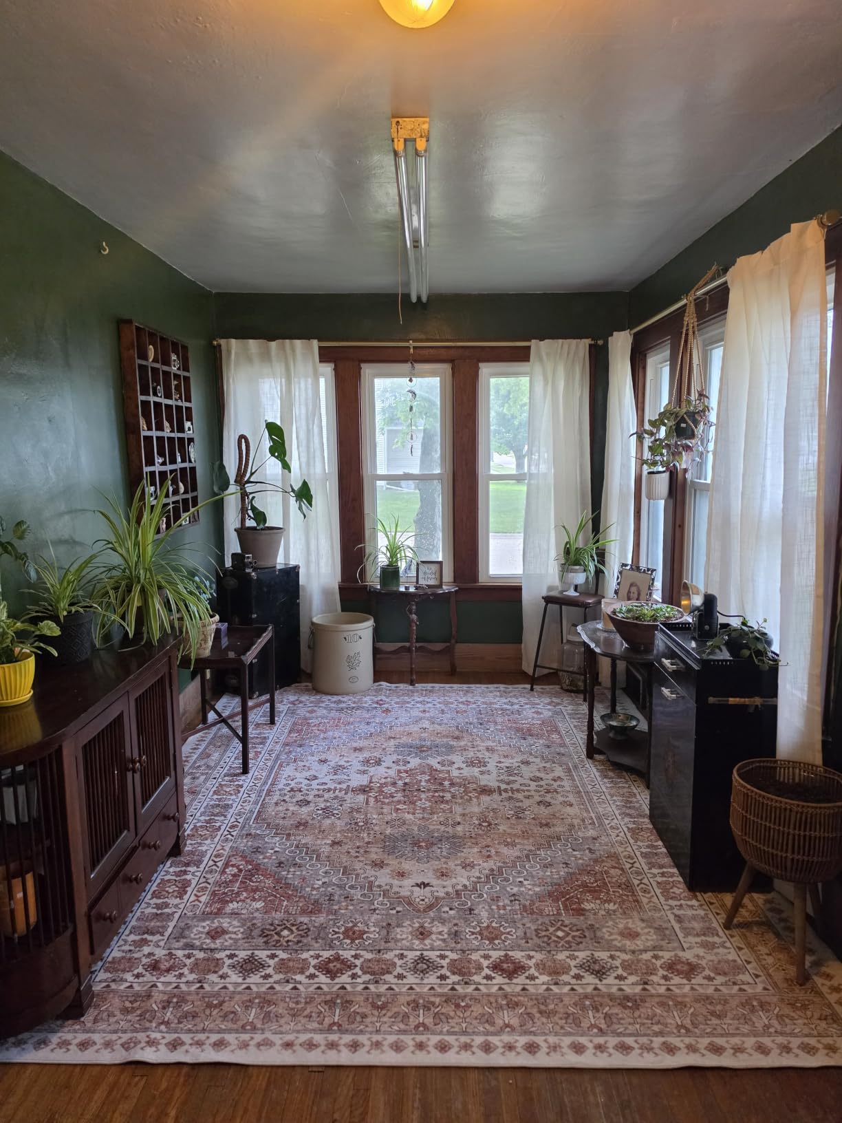 zesthome 8x10 Area Rugs for Living Room,Non-Slip Backing Washable Rugs,Vintage Large Area Rug,Stain Resistant Home Decor Rug (Orange,8'x10') customer photo 1