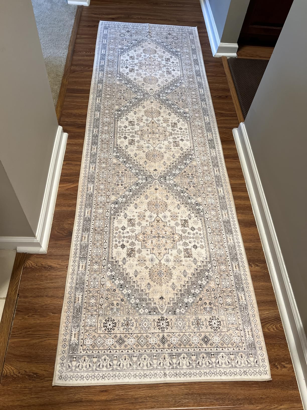 zesthome 8x10 Area Rugs for Living Room,Non-Slip Backing Washable Rugs,Vintage Large Area Rug,Stain Resistant Home Decor Rug (Orange,8'x10') customer photo 2