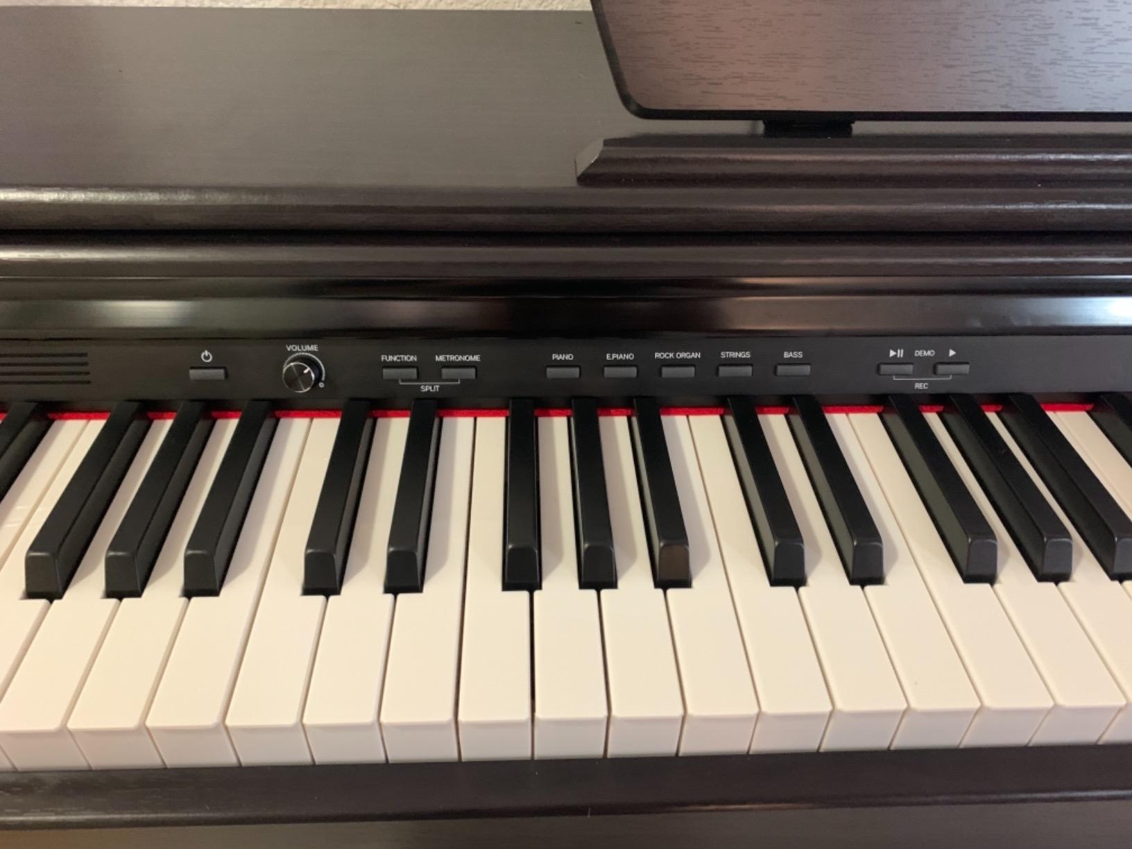 Donner DDP-400 Digital Piano with 88 Key Progressive Weighted Keyboard, Premium Upright Piano Keyboard for Professional, Bundle with Headphone, Bluetooth, Record, 138 Tones, 100 Rhythms, LCD, Brown customer photo 2