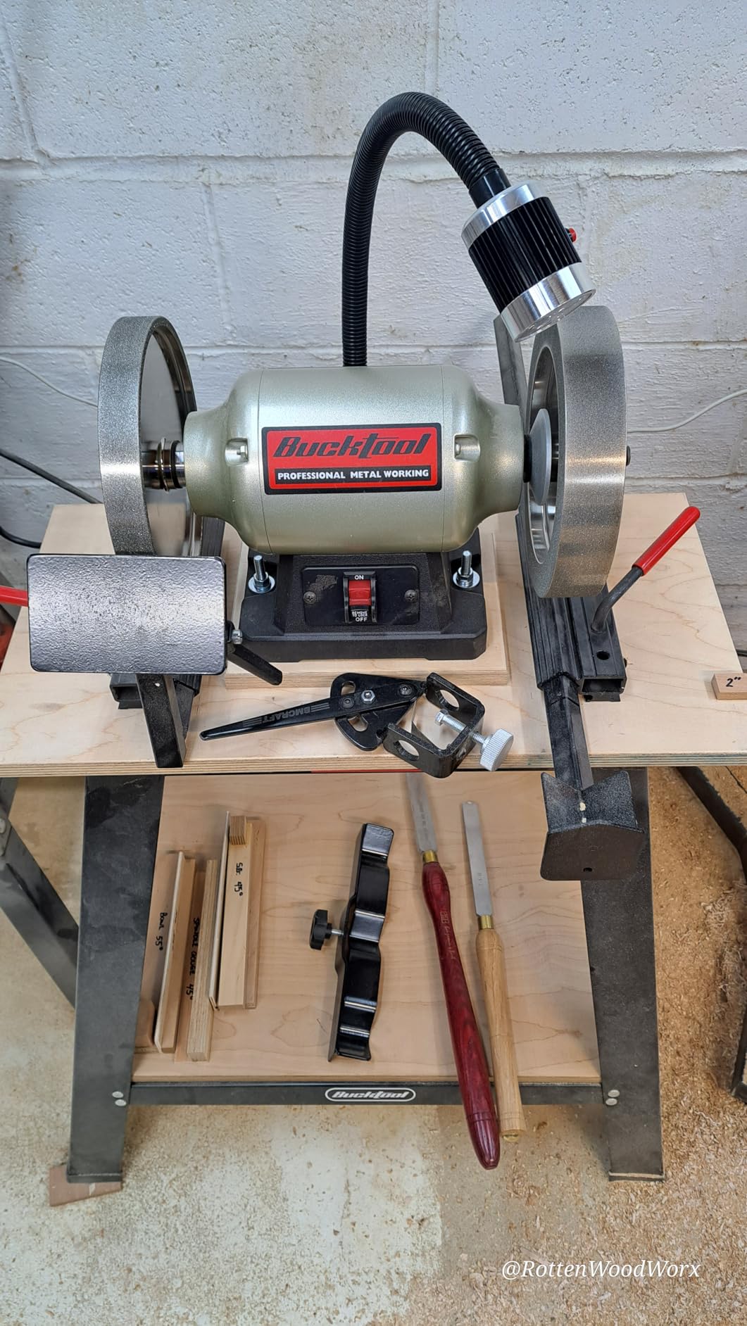 BG-GRIND4 4PCS Set Complete Grinding Jig System for Wood Chisels, Grind Sharpening System to Sharpen Lathe Turning Tools, Chisels, Skews, Bowl Spindle Gouges etc. customer photo 2