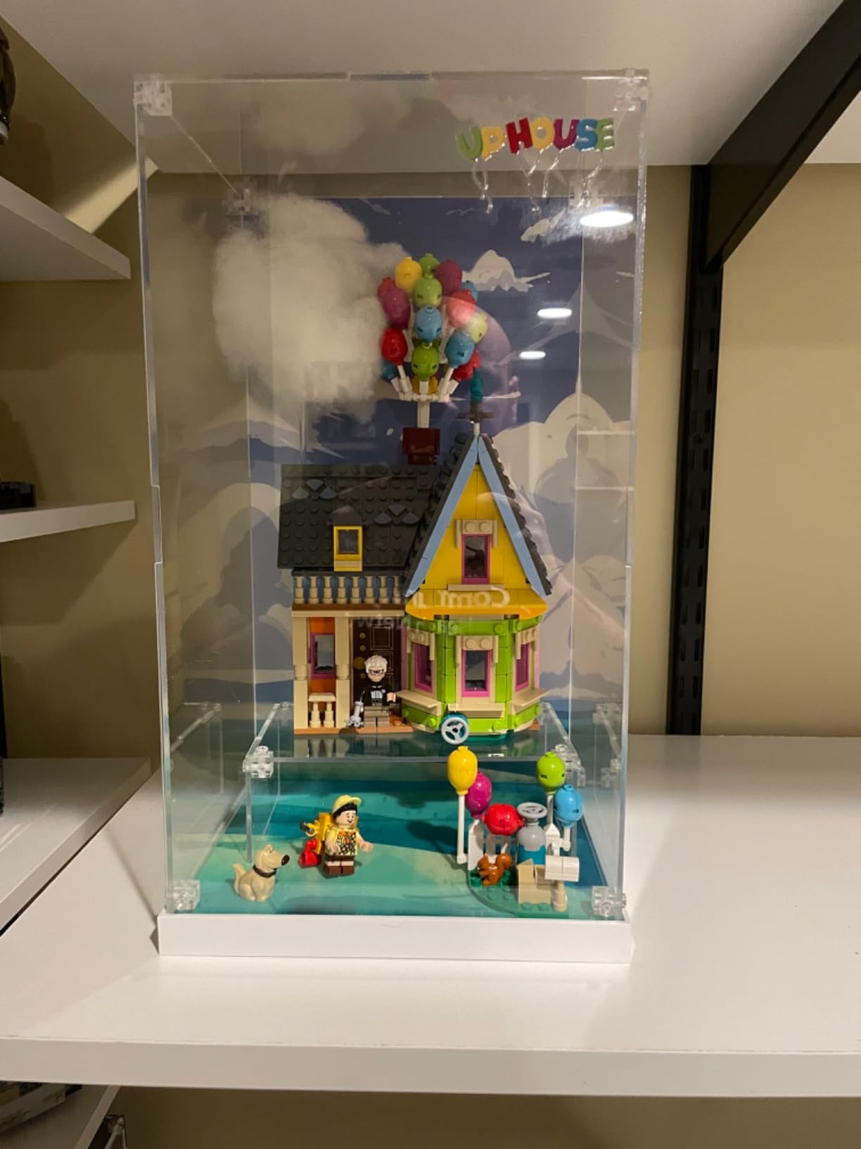 Acrylic Display Case for Lego 21341 Disney Hocus Pocus: The Sanderson Sisters' Cottage Building Bricks, Dustproof Display Box, Customized Decorative Box & HD Painted Background customer photo 2