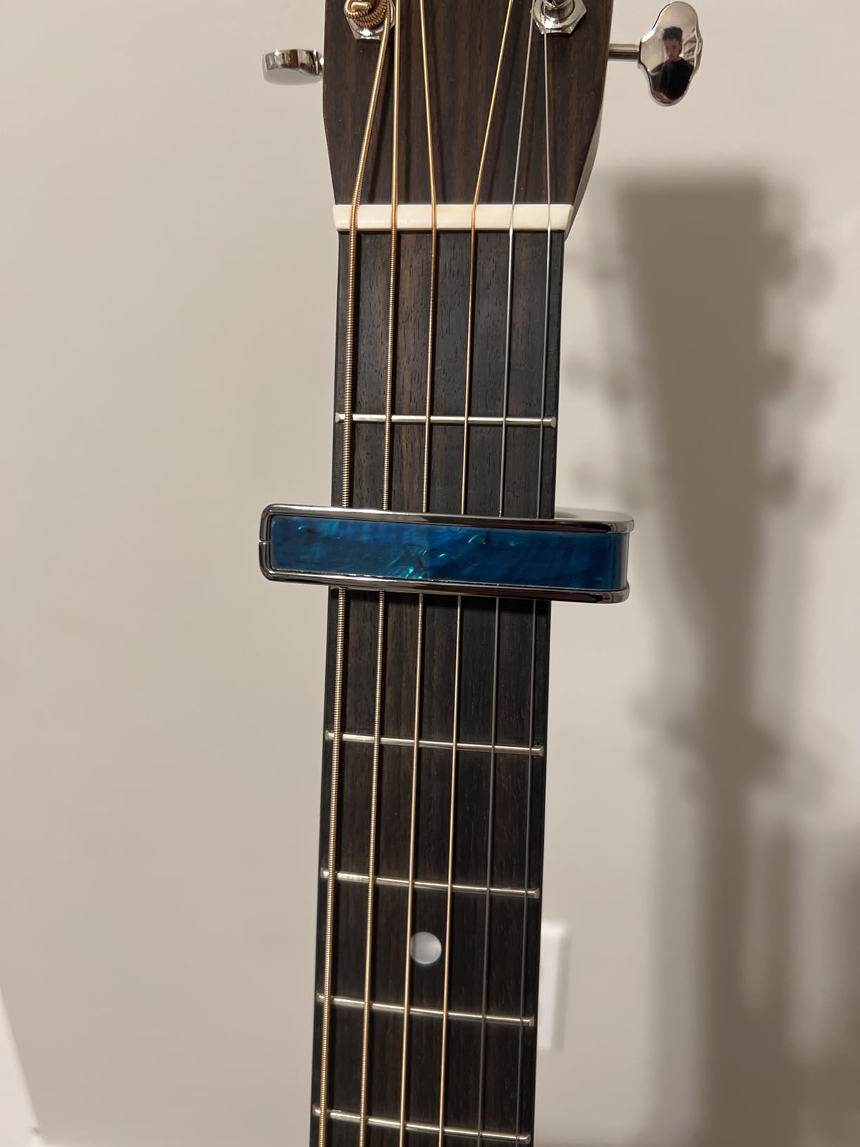 Thalia Guitar Capo for Acoustic and Electric - Exotic Series with Universal Human Touch Fret Pads - Premium Capo for Acoustic Guitar 6 and 12 String, Electric & Classical - Black Chrome - Whiskey Wing customer photo 2