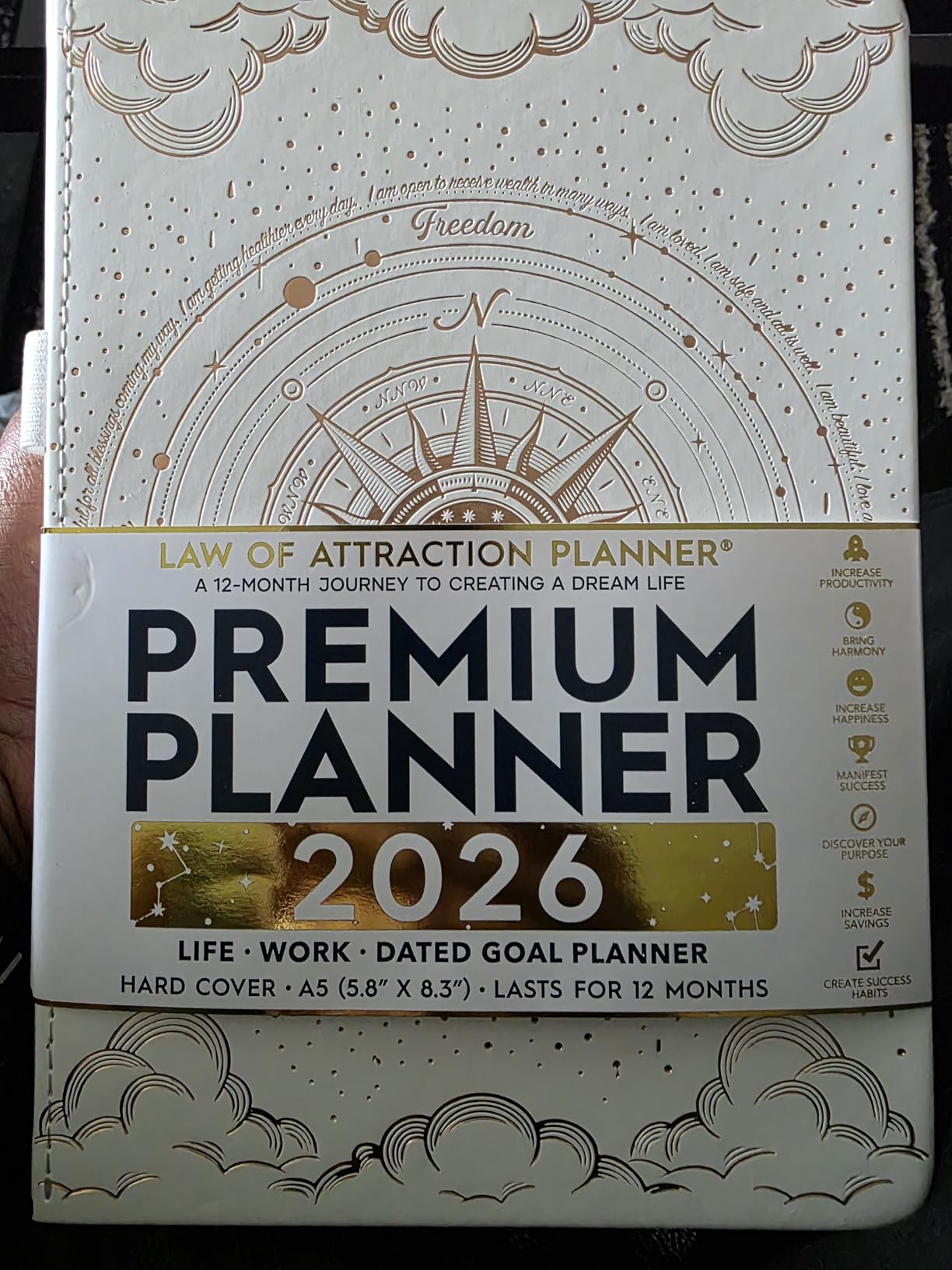 Law of Attraction Planner 2026 Deluxe with Productivity App | Weekly & Monthly Goal-Setting Planner, Life & Gratitude Journal | Include Foldable Vision Board, Gift Box & Stickers customer photo 2