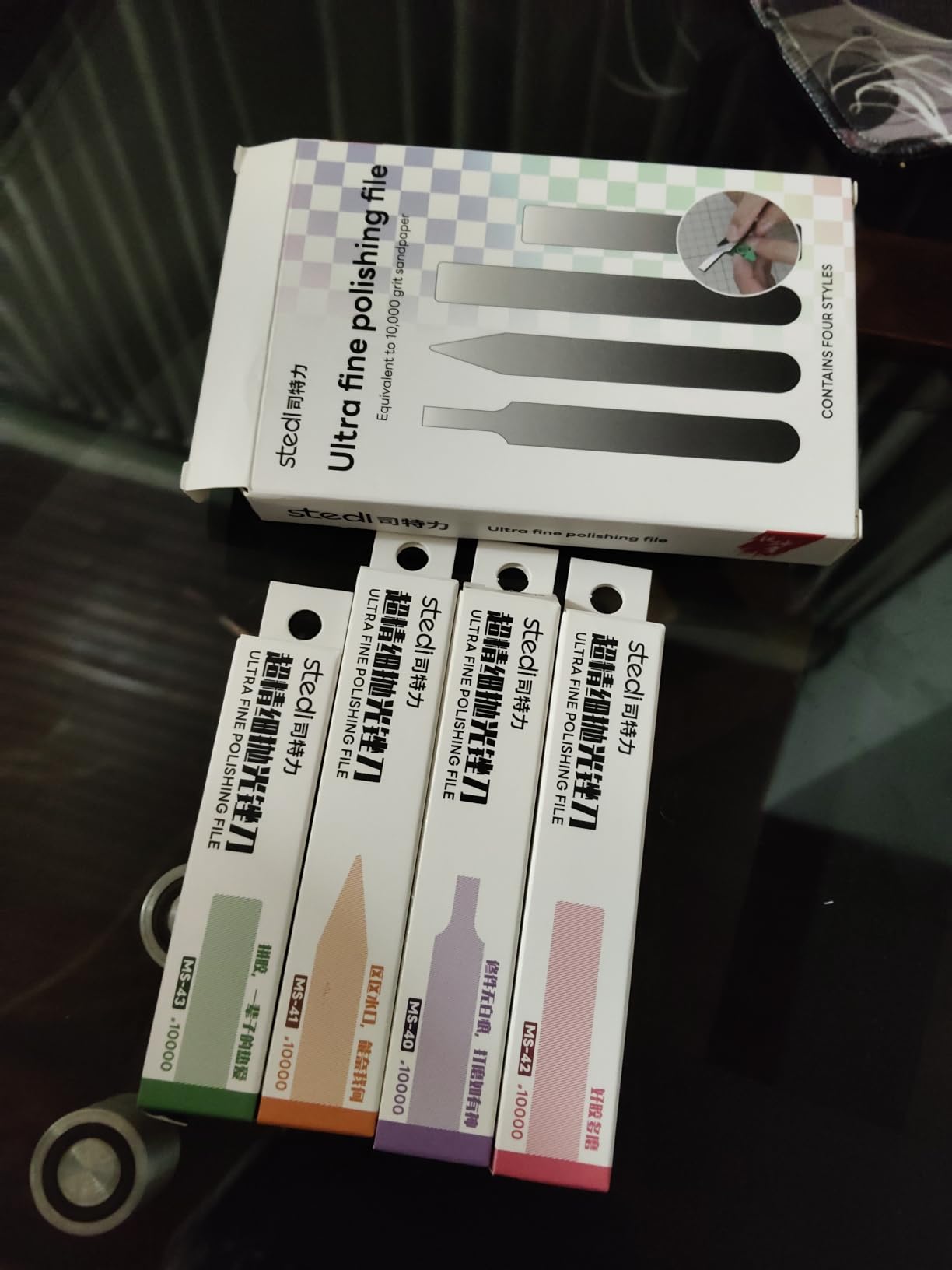 Hobby Model Polishing Tools 4 PCS, Ultimate Precision Files | #10000 Grit Glass Mirror Grinding Tools for Plastic Gundam Models, Wood, Resin-base parts customer photo 2