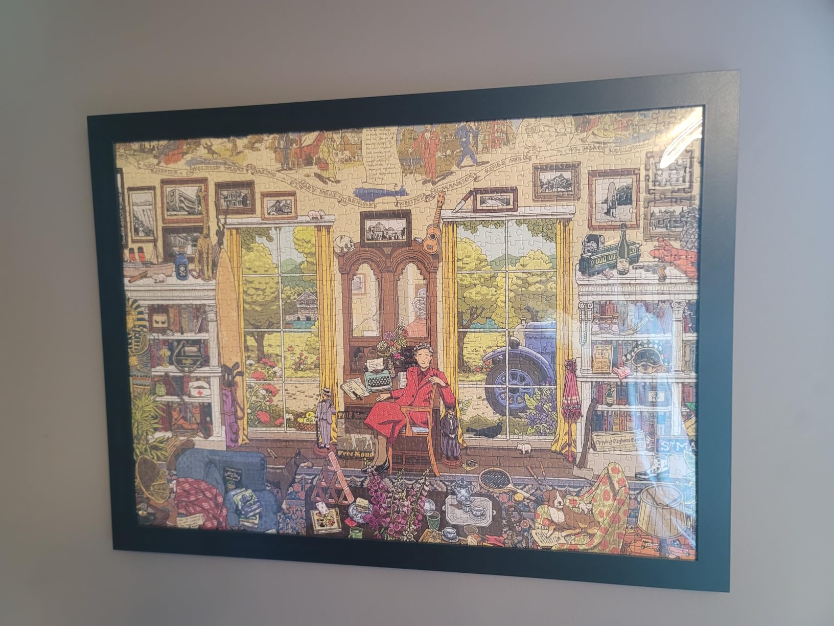 PFFO 19.25x26.625 Black Puzzle Frame for 1000 Piece Puzzles, Wall Decor | A lightweight, shatter resistant acrylic front, made in the USA for a gallery display customer photo 2