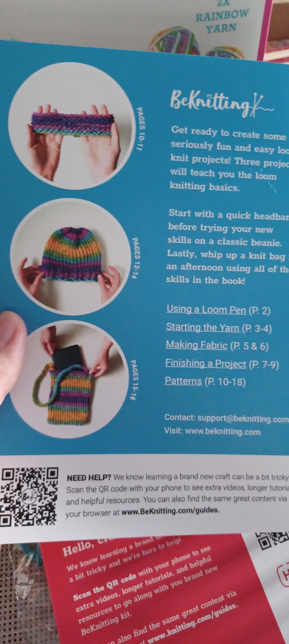 BeKnitting Loom Kit - Beginner Learn to Knit Hat, Bag and Headband for Kids & Adults | DIY Arts & Crafts w/Round Loom, Yarn, Crochet Hook, & Pen | Weaving | Holiday Gifts, Gift-Ready Box customer photo 2