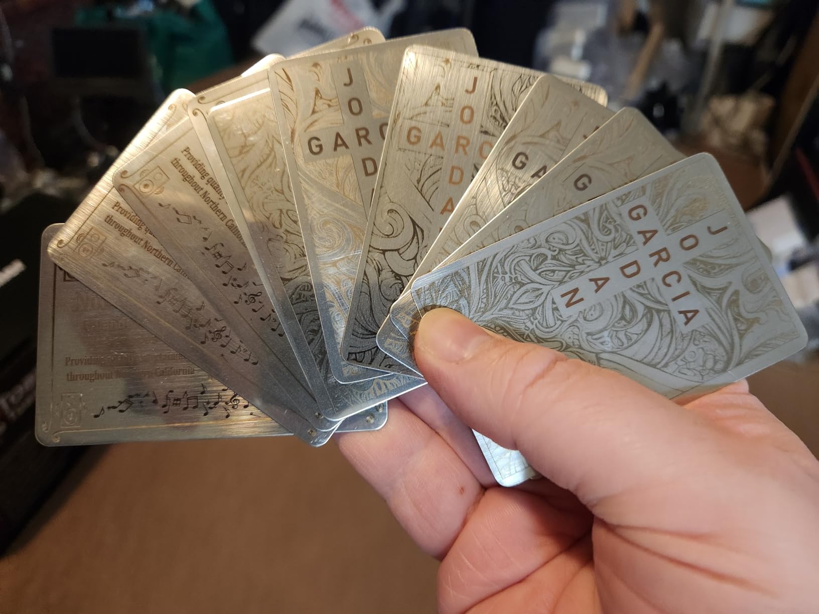 Tandefio 50 Pcs 304 Stainless Steel Metal Business Cards 3.4 x 2.1 Inch Laser Engraving Stainless Blank Steel Card for House Office Customer DIY Gift(0.2 mm Thickness) customer photo 1