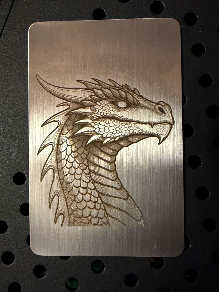 Tandefio 50 Pcs 304 Stainless Steel Metal Business Cards 3.4 x 2.1 Inch Laser Engraving Stainless Blank Steel Card for House Office Customer DIY Gift(0.2 mm Thickness) customer photo 2