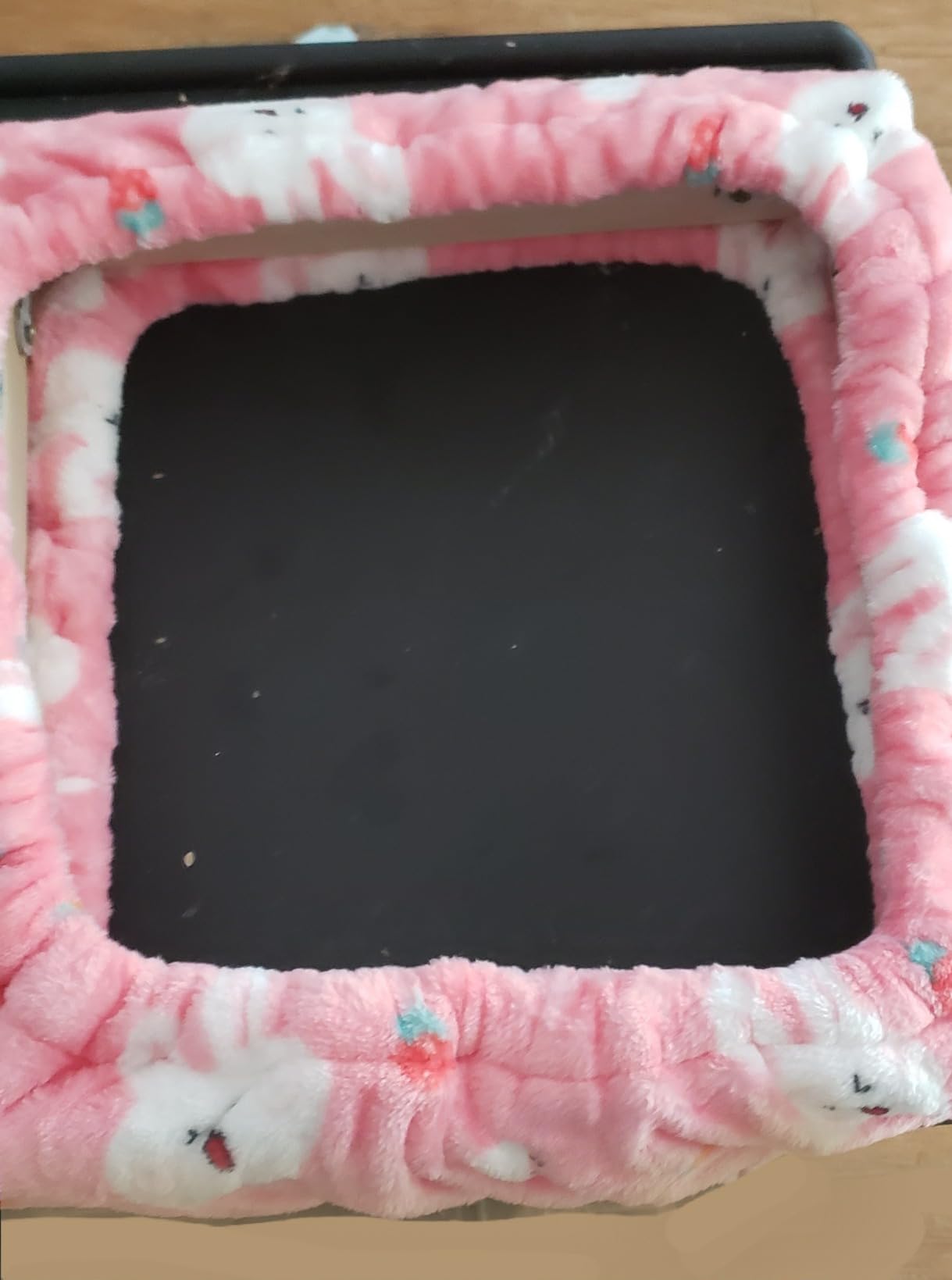 JQSH Gripper Strip Frame, Rug Hooking Frame, Punch Needle Frame, Cross Stitch Hoop, with Frame Flannel Cover (11.8*11.8 inch) customer photo 2
