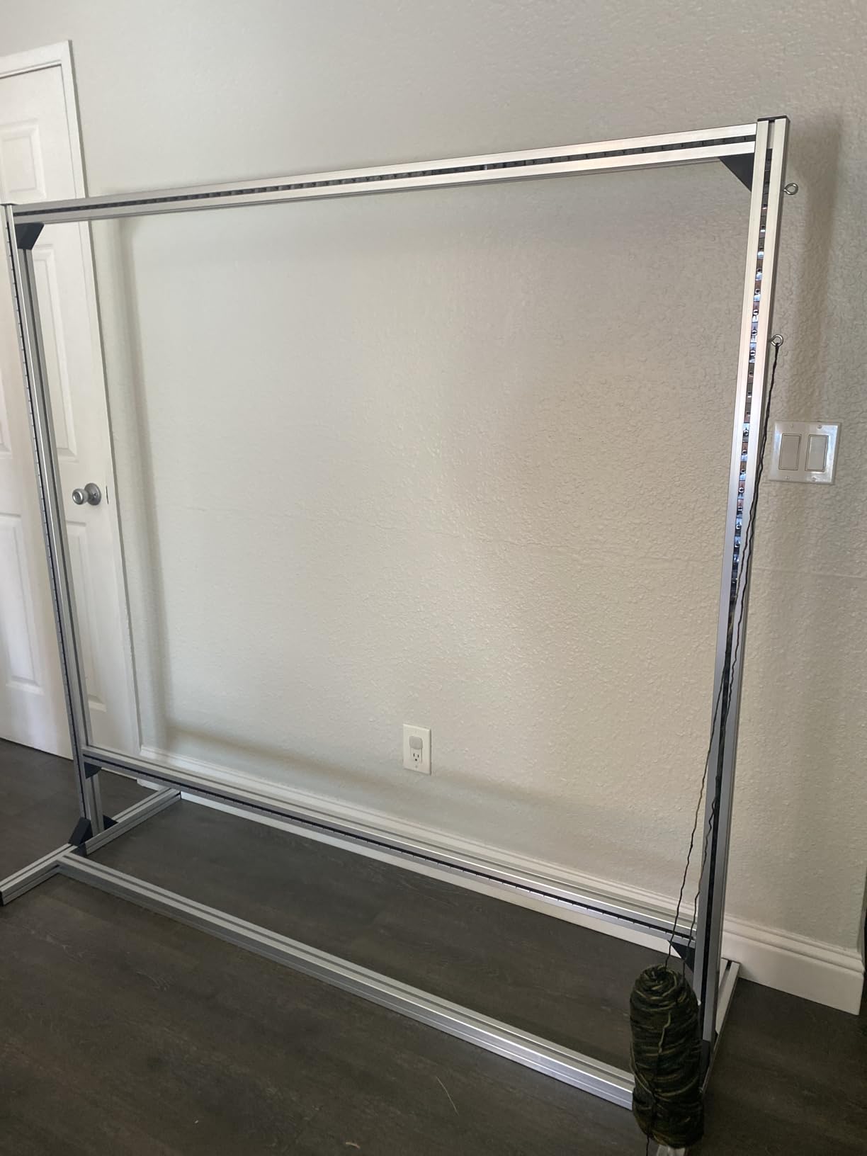 NODOCA 64'' Tufting Frame with Spikes, Aluminum Metal Tufting Frame for Rug Making, Tufted Frame for Beginners, Tufting Cloth Stand for Carpet Making, Tufting Supplies [64inch/160cm] customer photo 2