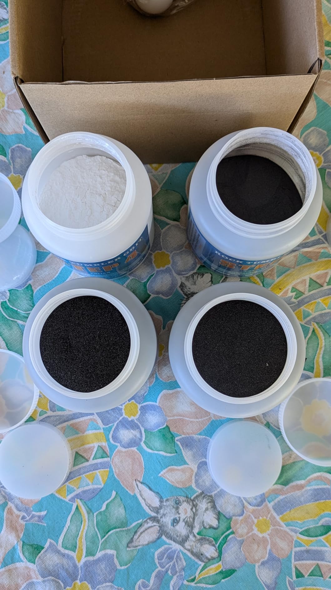 KomeStone Rock Tumbler Grit and Polish Refill Kit - 6 Pounds, Value Pack, Ideal for Up to 40 lbs. of Rocks, 4-Step Tumbling Media, Compatible with Any Rock Polisher, Better Results customer photo 2