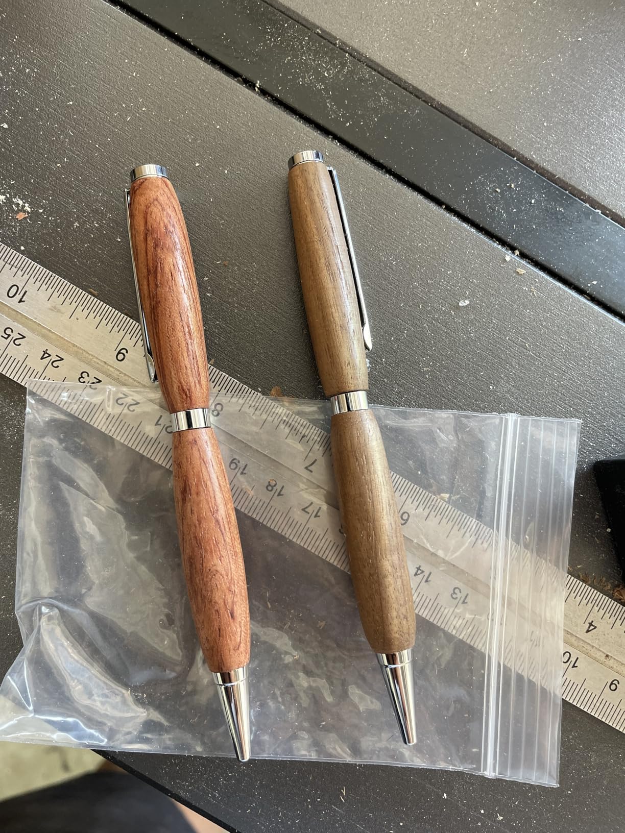 Colarr 15 Sets Woodturning Pen Kits Project Supplies Including 7mm Slimline Pen Kits with Refill and Pen Blanks Lumber for Lathe Turning Starter Package DIY Crafts customer photo 1