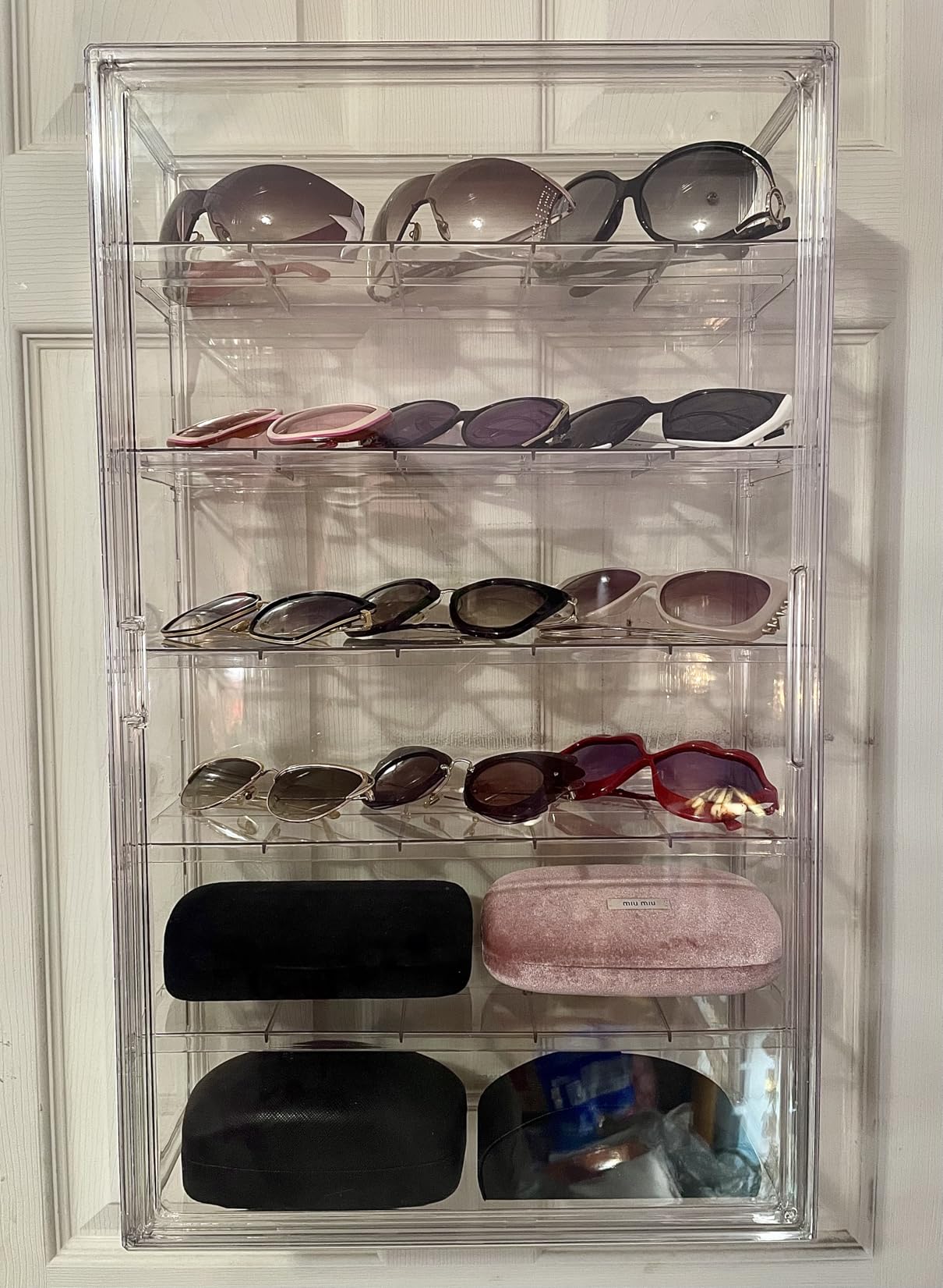 3 Tiers Clear Display Case for Figures, Acrylic Storage Organizers Box with Magnetic Door, Wall-Mounted Dustproof Showcase for Collectibles Action Figure customer photo 1