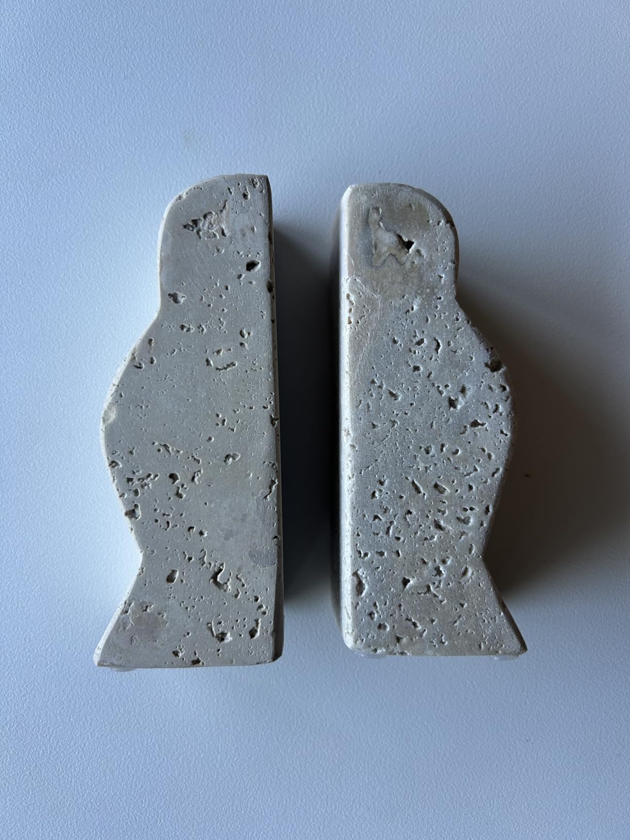 Creative Co-Op Decorative Travertine Wave Bookends, Natural customer photo 2