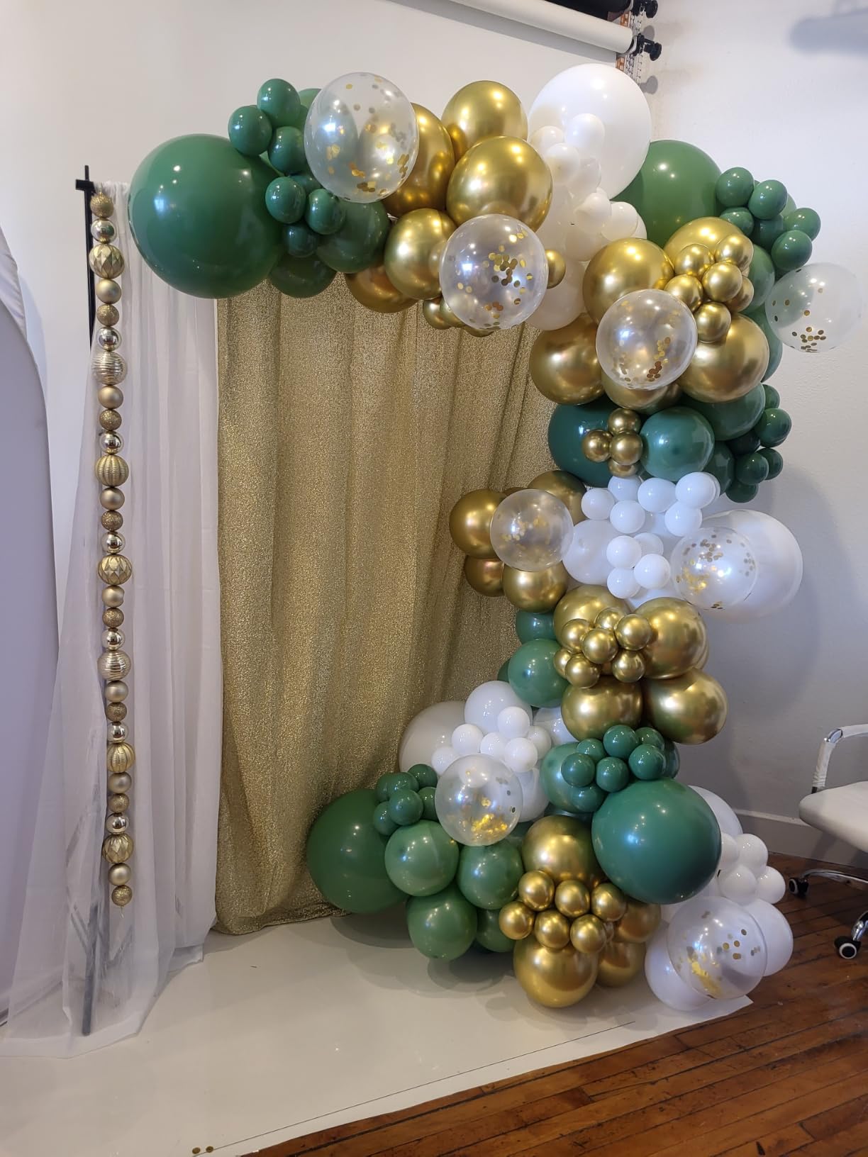 MEBAY Retro Rose Baby Pink Champagne White Sand Balloons Garland Arch Kit, 146Pcs Latex Balloons Different Sizes for Wedding Backdrop, Birthday, Graduation customer photo 1