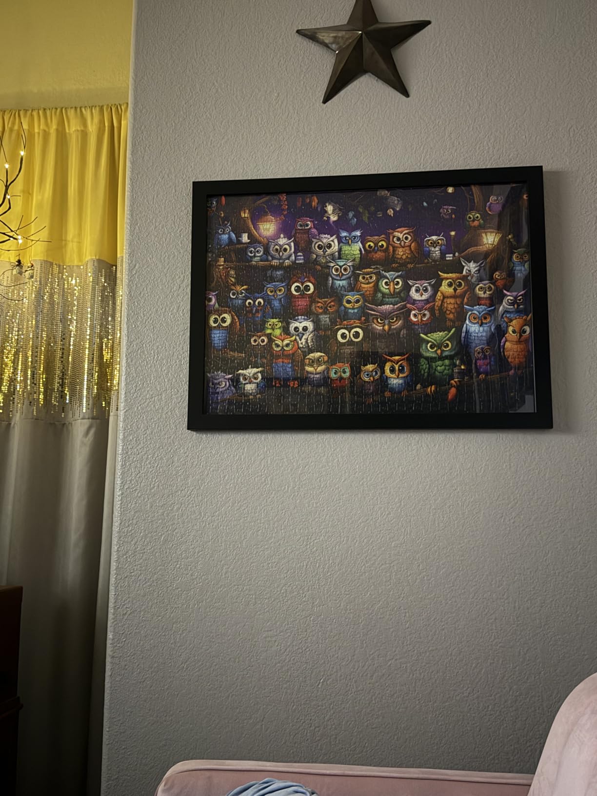 ArtToFrames 26.75x19.75 INCH/68x50 CM Black Frame for 1000 piece Puzzles. This 1.25 Inch Custom MDF Puzzle Frame is Black - Comes with Economy Acrylic (PuzzleFRBW26079-26.75x19.75) customer photo 1