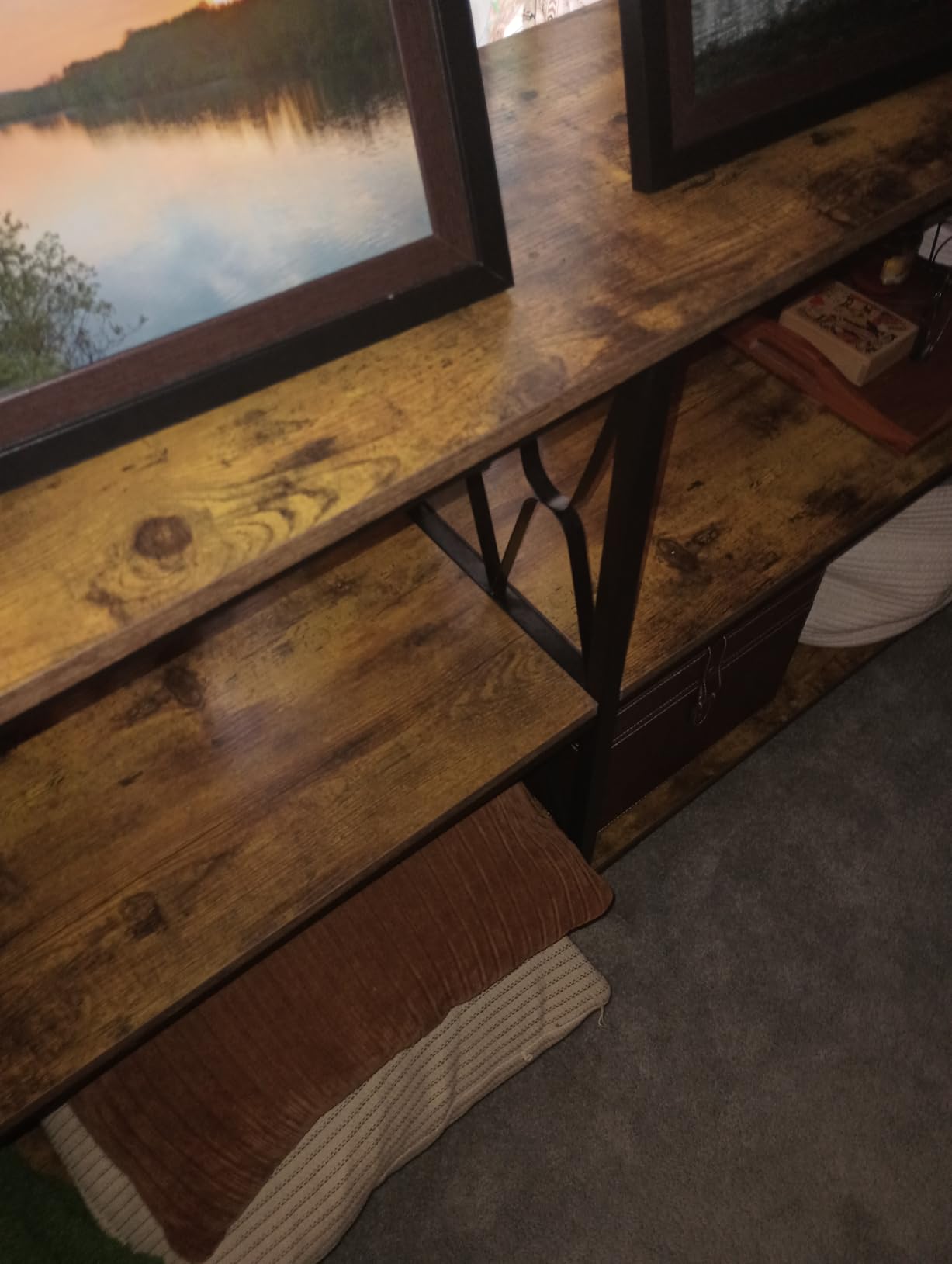 LITTLE TREE Console Table with Storage Shelves, 70.9