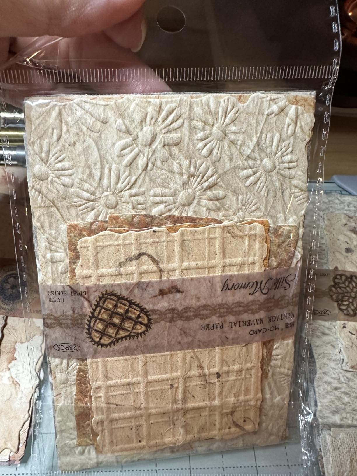 168 Pcs Textured Scrapbook Paper, Embossed Decoupage Paper, Vintage Rice Paper Kit customer photo 2