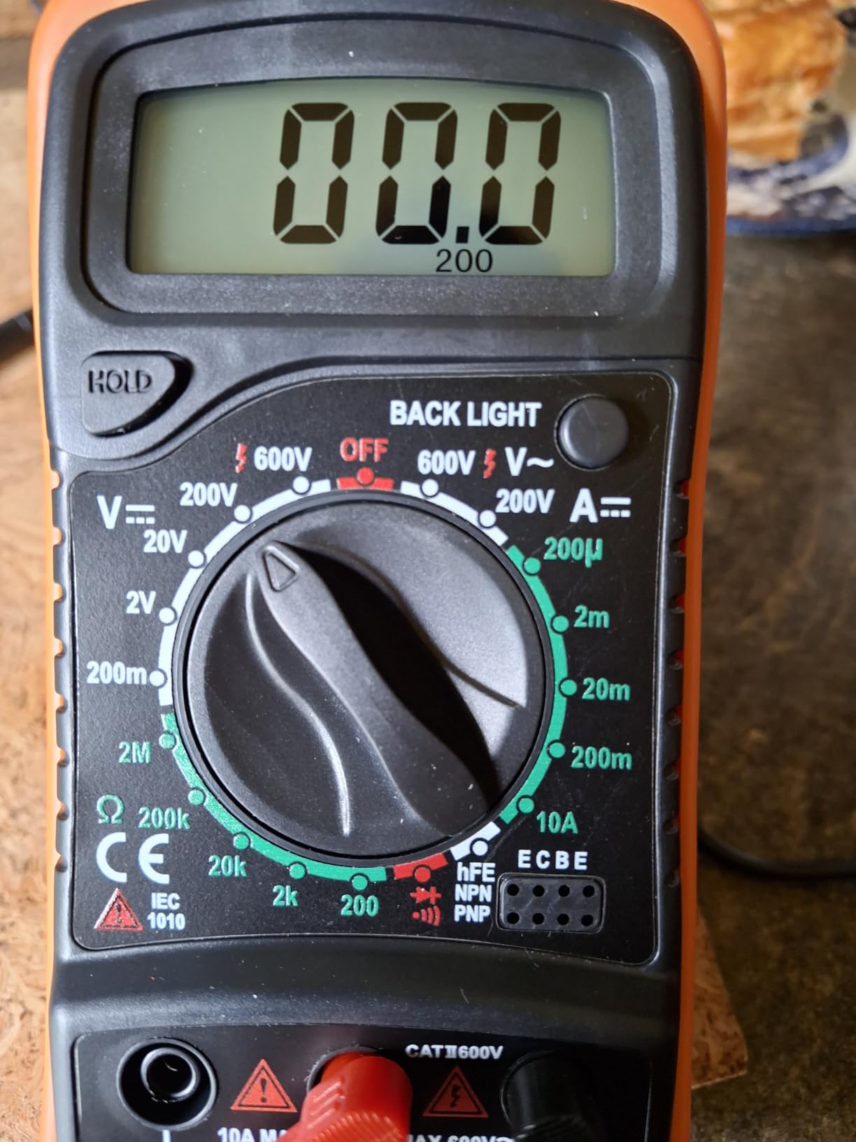 Digital Multimeter Voltmeter Battery Voltage Multi Tester Continuity Ohm Volt Amp DC AC Current Resistance Diodes 2000 Counts Electrical Test Meter with Leads Backlight LCD Display customer photo 1