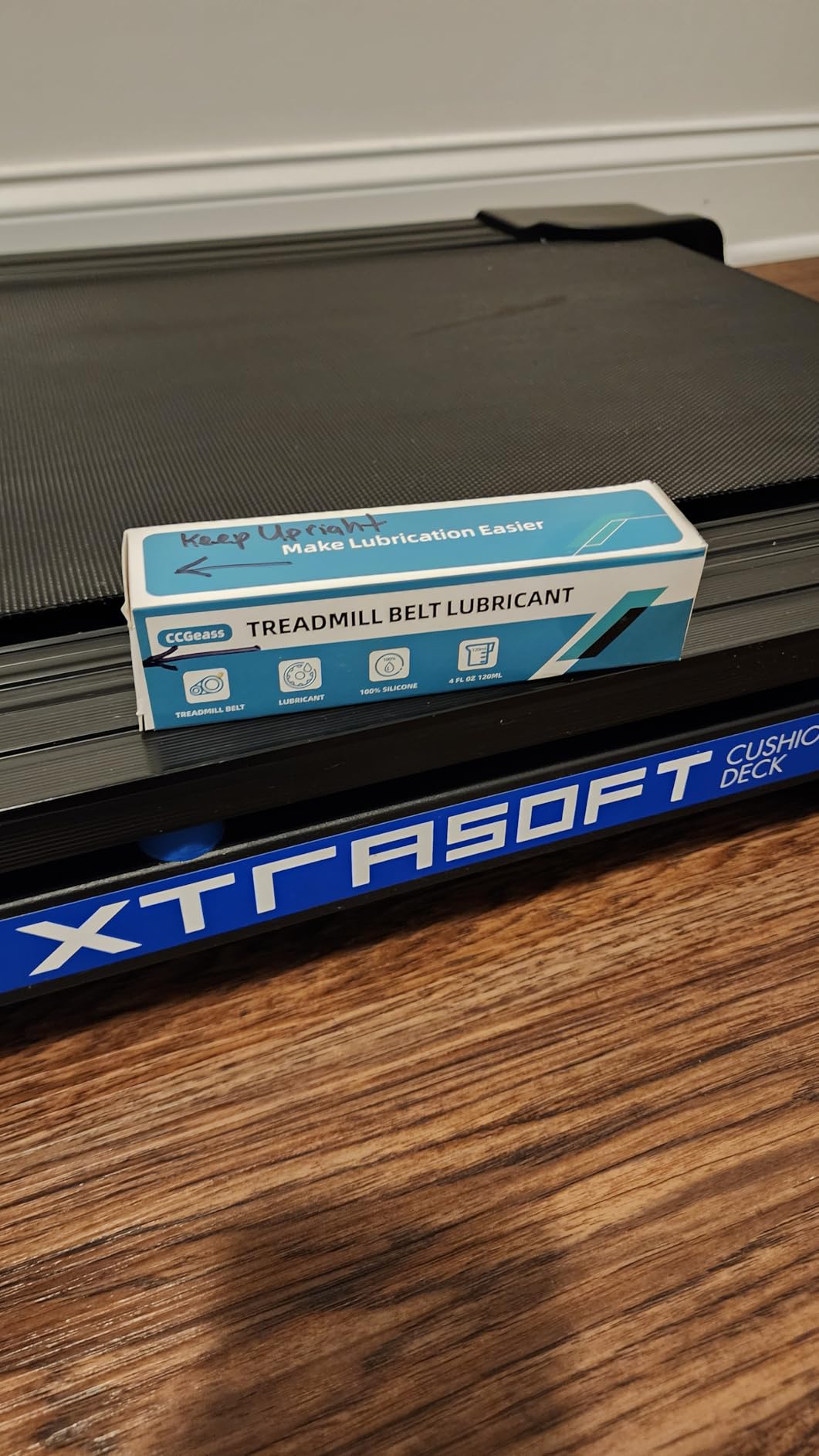 Treadmill Belt Lubricant, 100% Silicone Treadmill Lube High-Temperature Resistant Stable Non-Toxic Odorless Lubricant, with Application Tubes and Precision Screw Caps, 8 Ounces customer photo 1