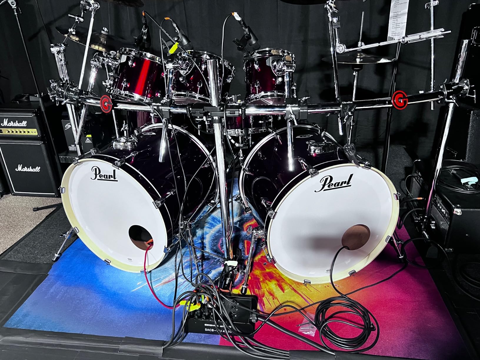 Drum Rug, 6 x 5 Ft Drum Mat with Non-Slip Grip Bottom, Drum Carpet for Noise Reduction, Soundproof Musical Instrument Rug, Professional Drum Accessories for Jazz Drum & Electric Drum Set customer photo 1