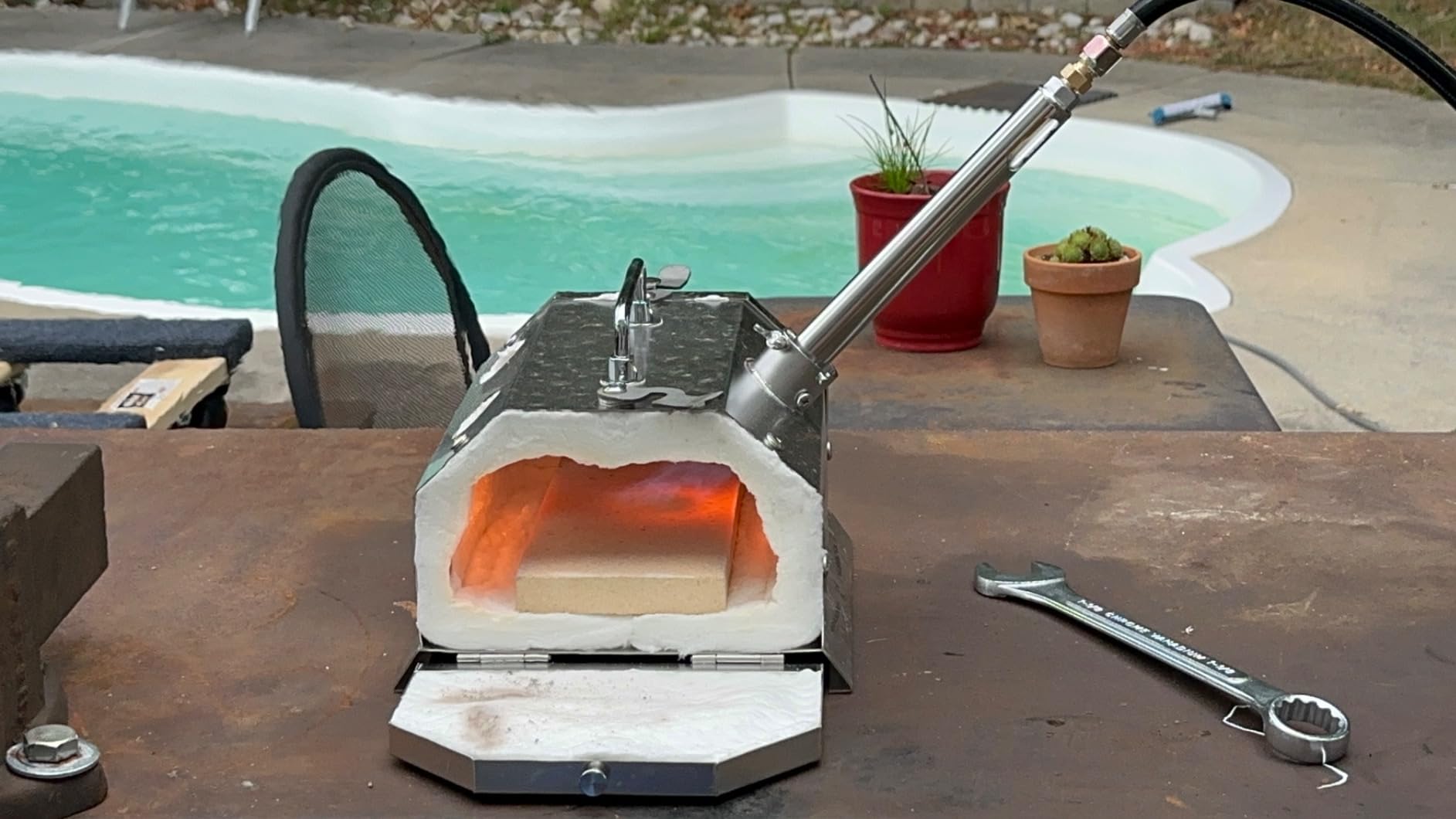 Nelyrho 4 Burner Propane Blacksmith Forge Kit | 2600°F High Temperature, Double Doors, Stainless Steel, Blacksmithing, Knife Making & Metalworking customer photo 2