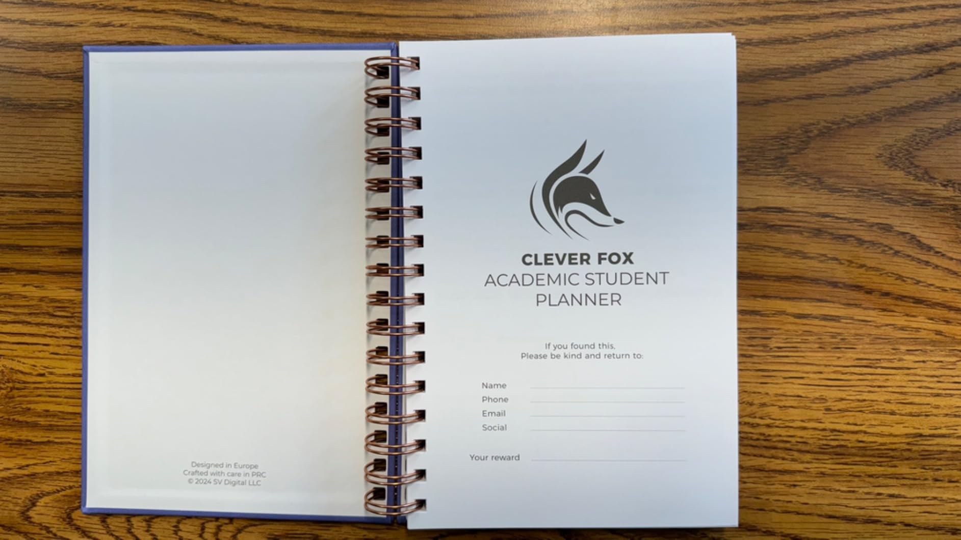 Clever Fox Academic Student Planner 2026-2027 - Hardcover Spiral-Bound Planner for School & College with Weekly & Monthly Calendar (Rose Gold) customer photo 2
