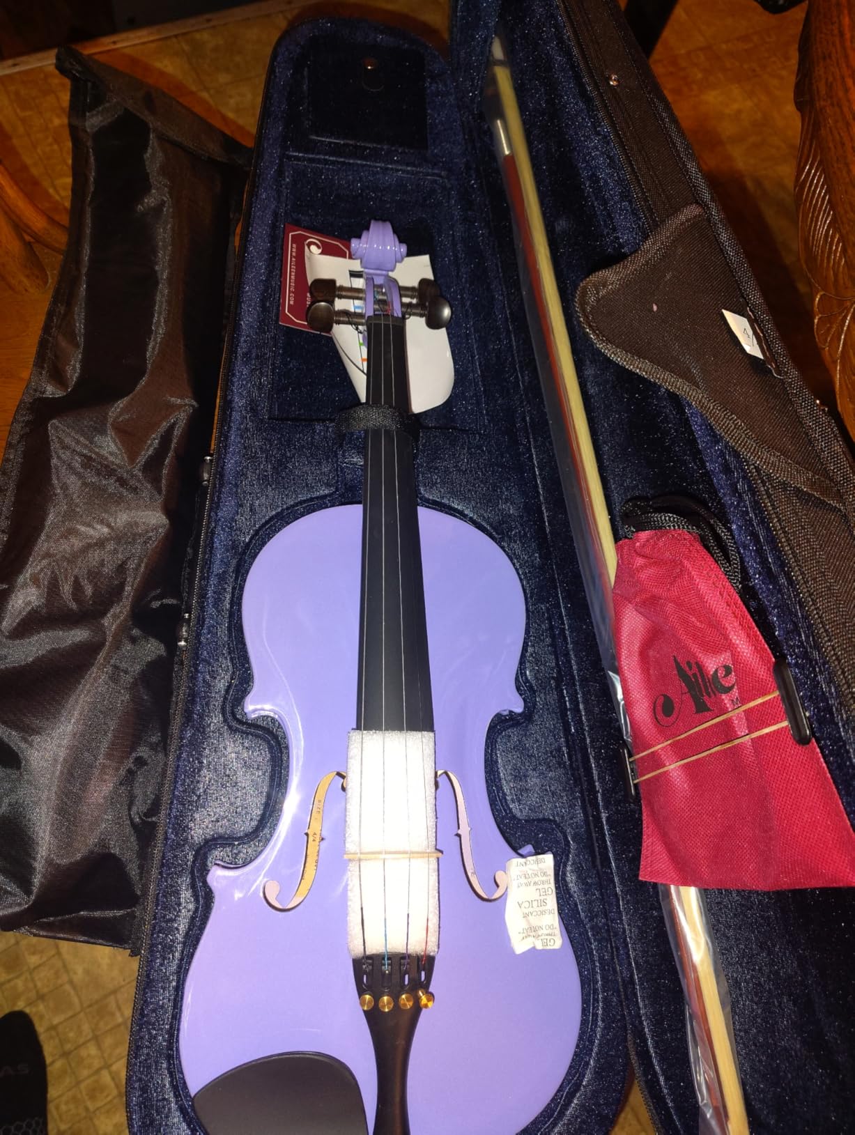 Aileen Violin 4/4 Full Size for Adults Beginners, White Fiddle Starter Kit for Students Age 12+, including Music Stand, Unique New Fingerboard Sticker, Mute customer photo 1