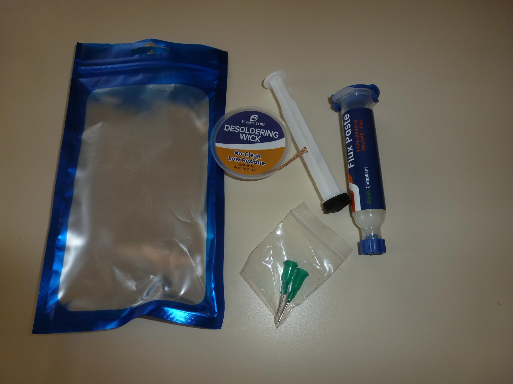 Solder Wick and Soldering flux for Electronics Repair, No Clean Flux, Solder Removal Kit customer photo 2
