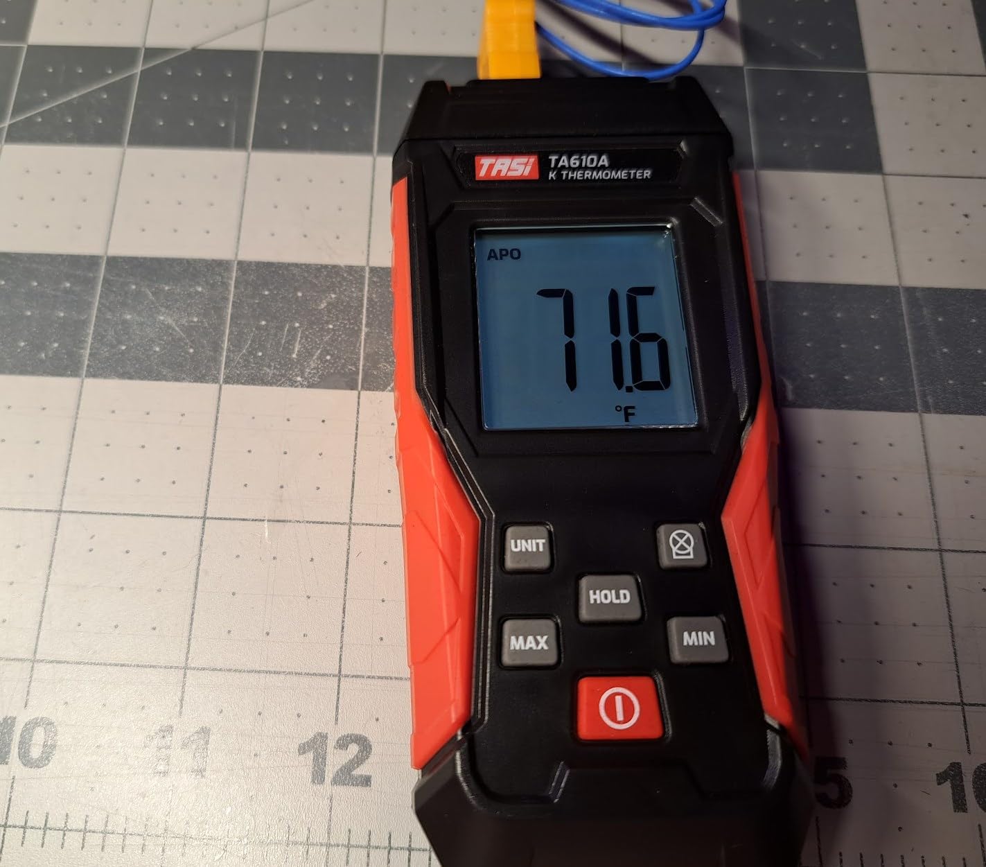 Digital K Type Thermometer with Two Thermocouple Probes, -328°F~2501°F Single Channel Thermocouple Thermometer HVAC Temperature Meter with Backlit LCD Display Max/Min, Data Hold customer photo 1