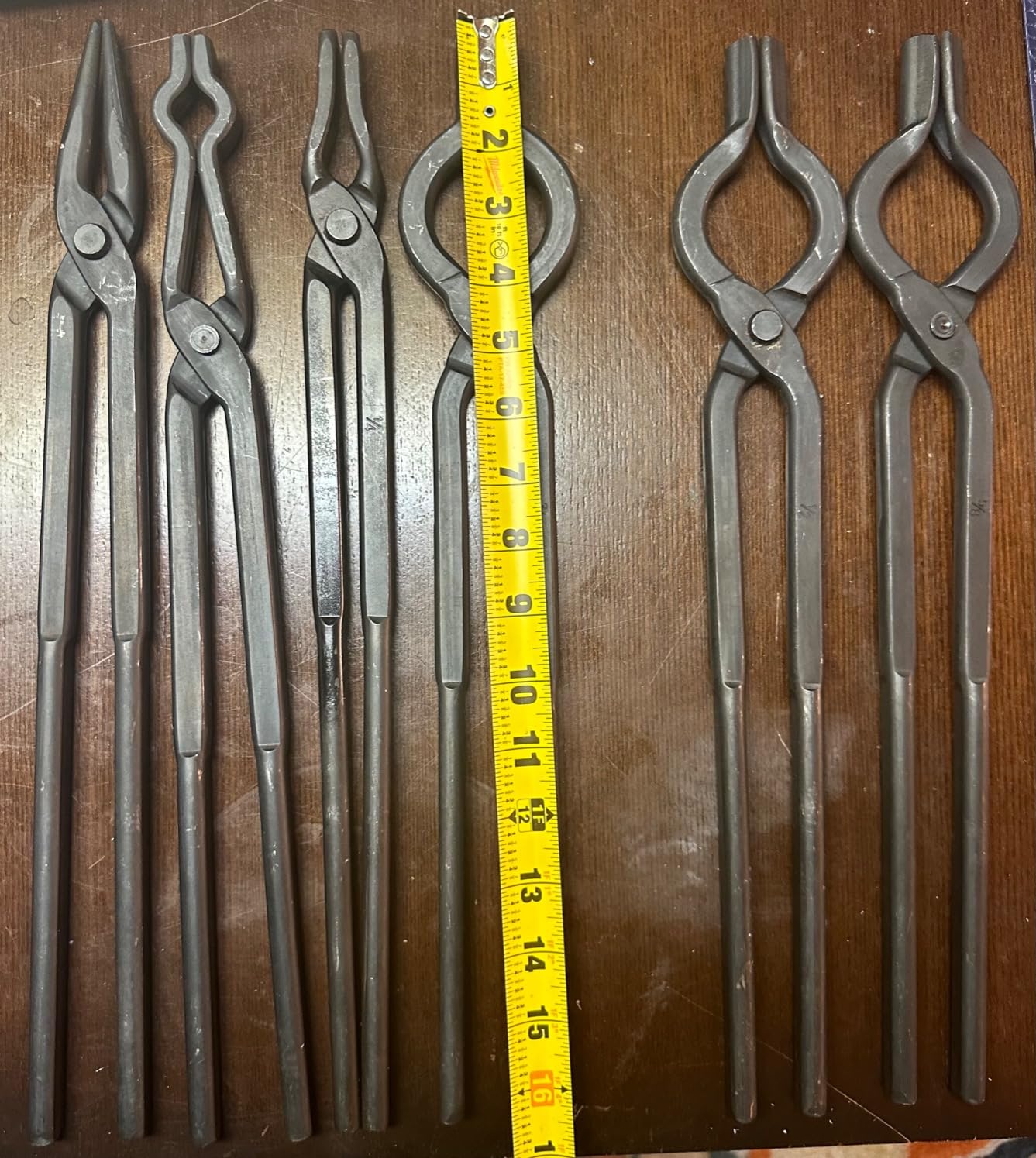 Blacksmith Tongs - V-Bit, Flat, Blade, Square Jaw, Wolf Jaw (5PCS) | Knife Making Forge Tong Set Assembled Steel Blacksmithing Bladesmith Bladesmithing customer photo 1