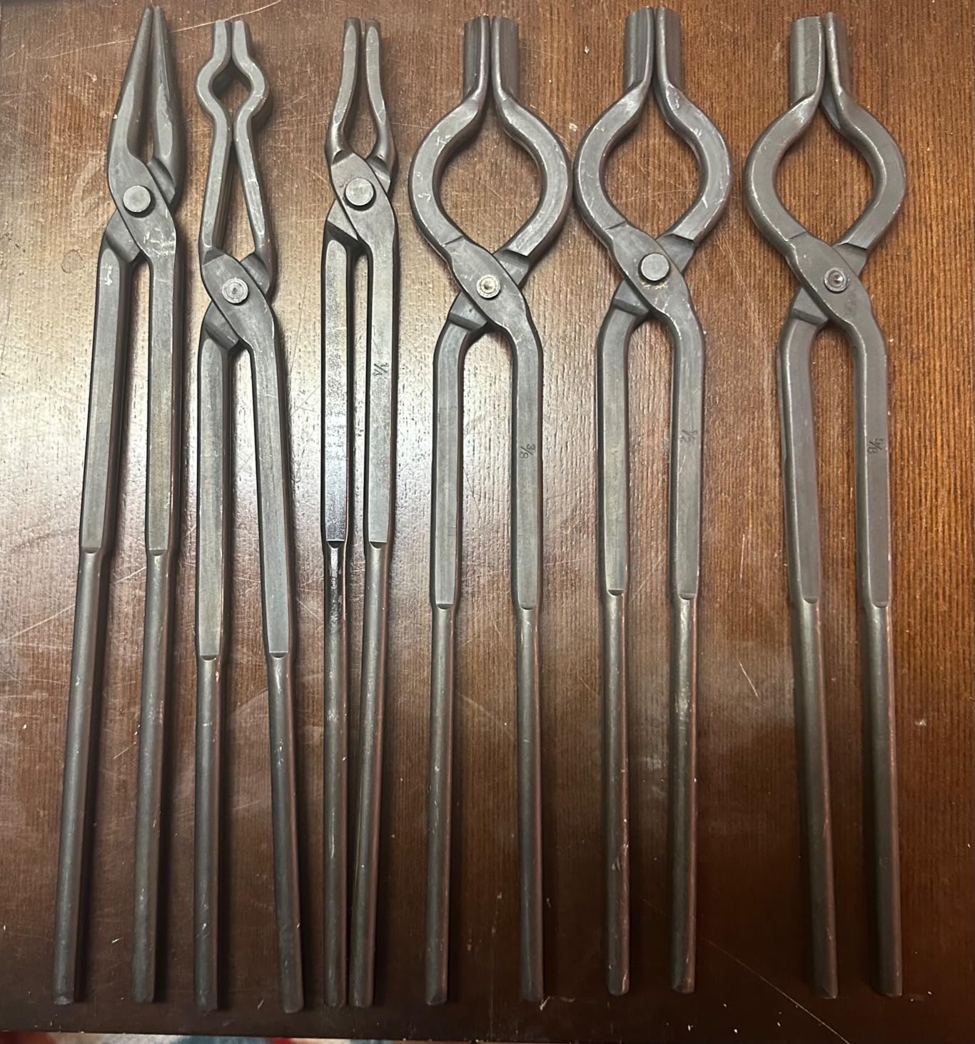 Blacksmith Tongs - V-Bit, Flat, Blade, Square Jaw, Wolf Jaw (5PCS) | Knife Making Forge Tong Set Assembled Steel Blacksmithing Bladesmith Bladesmithing customer photo 2